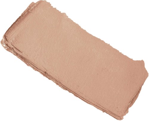 Eine große, beige Makeup-Box mit glatter Oberfläche.