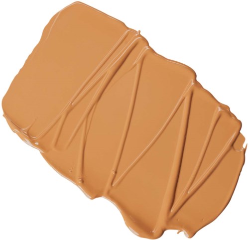 Ein Karamellbonbon mit glatter Oberfläche und Schokoladendekor.