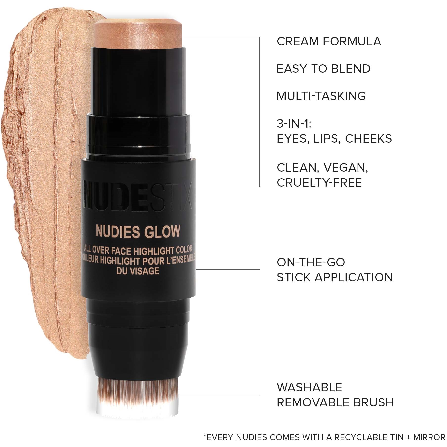 Nudestix Nudies Glow Bubbly Bebe (obrázok 5)