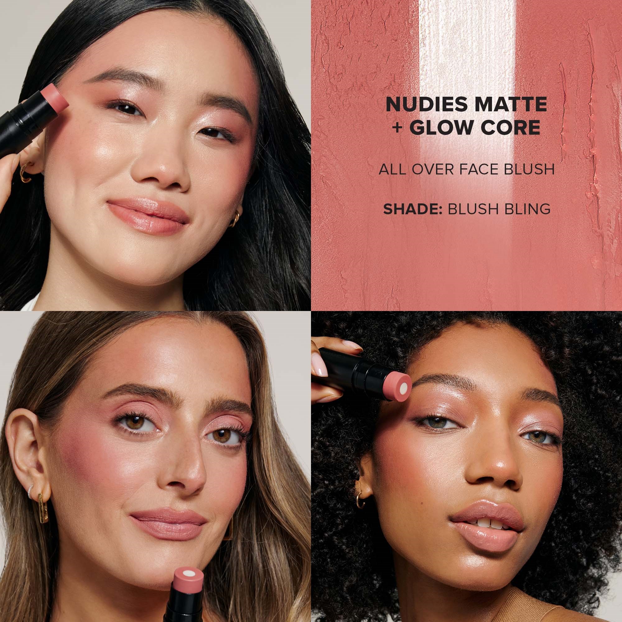 Nudestix Nudies Matte + Glow Core Blush Bling (obrázok 3)