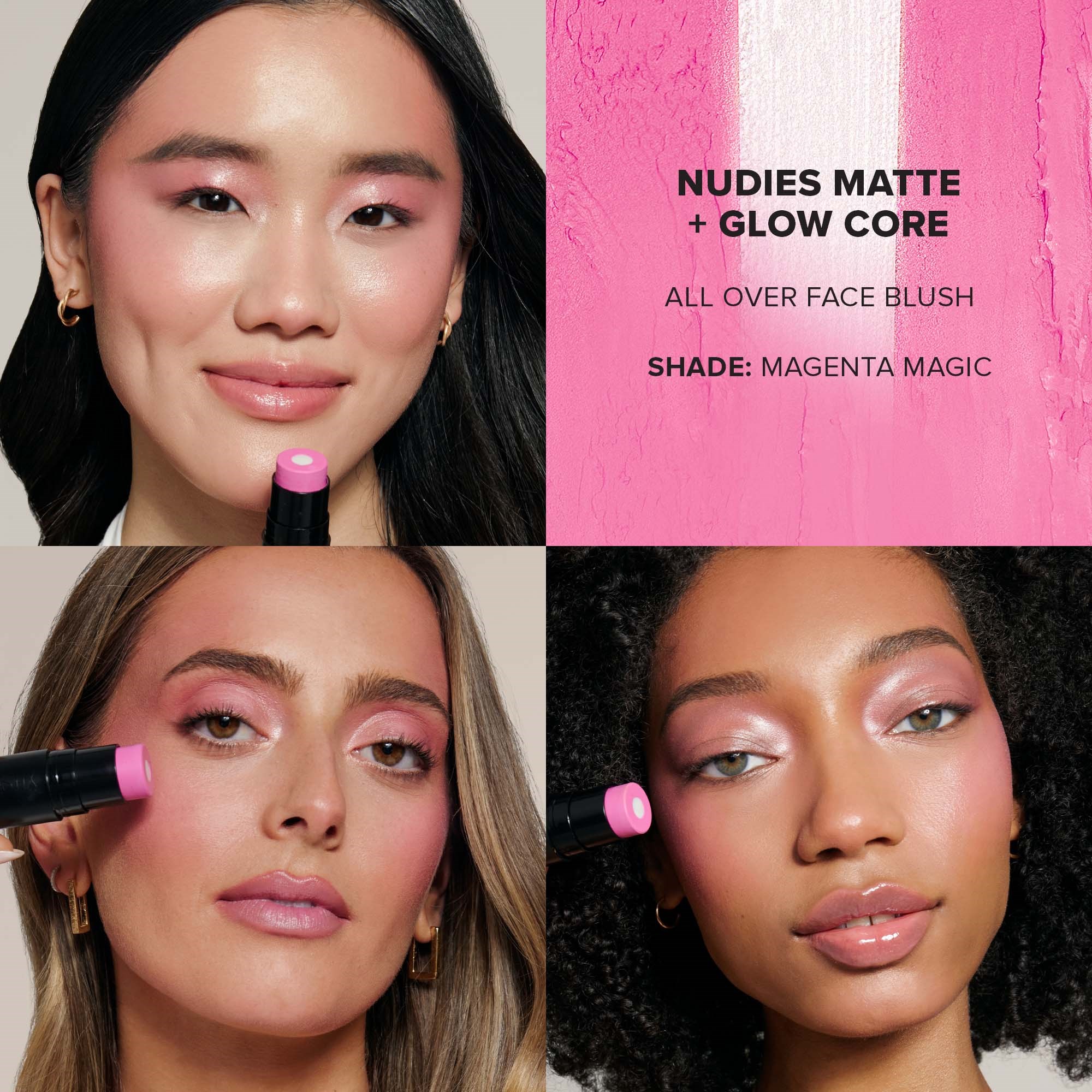 Nudestix Nudies Matte + Glow Core Magenta Magic (obrázok 3)