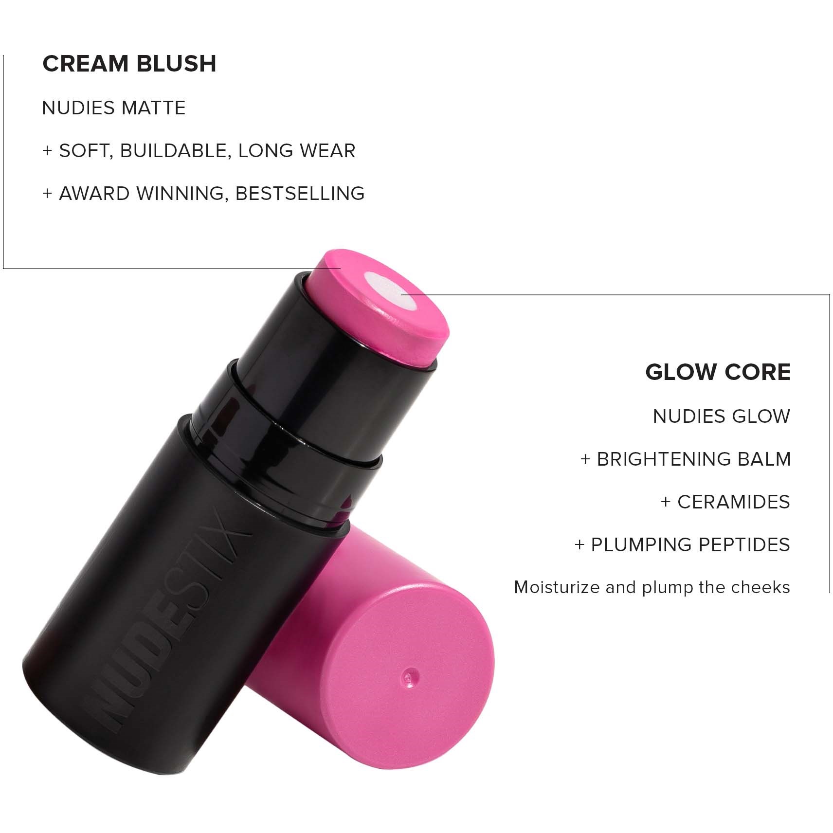 Nudestix Nudies Matte + Glow Core Magenta Magic (obrázok 5)
