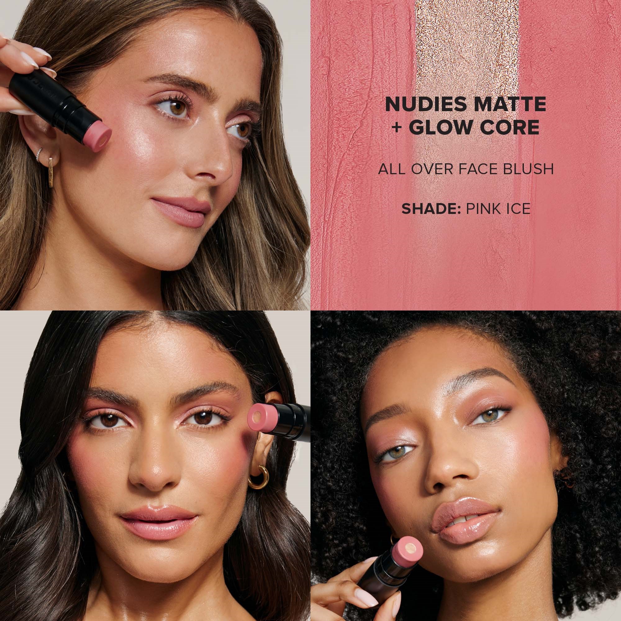 Nudestix Nudies Matte + Glow Core Pink Ice (obrázok 3)