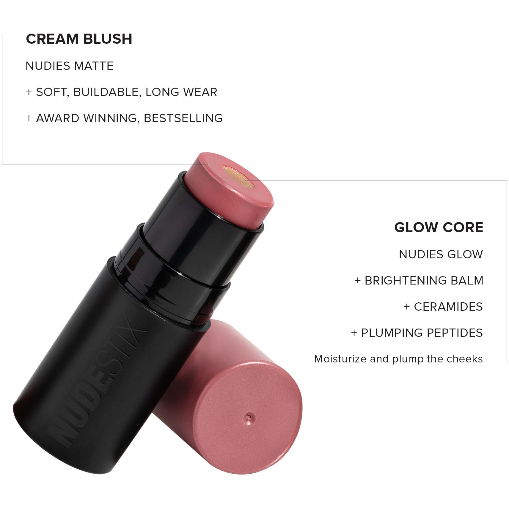Nudestix Nudies Matte + Glow Core Pink Ice (obrázok 4)