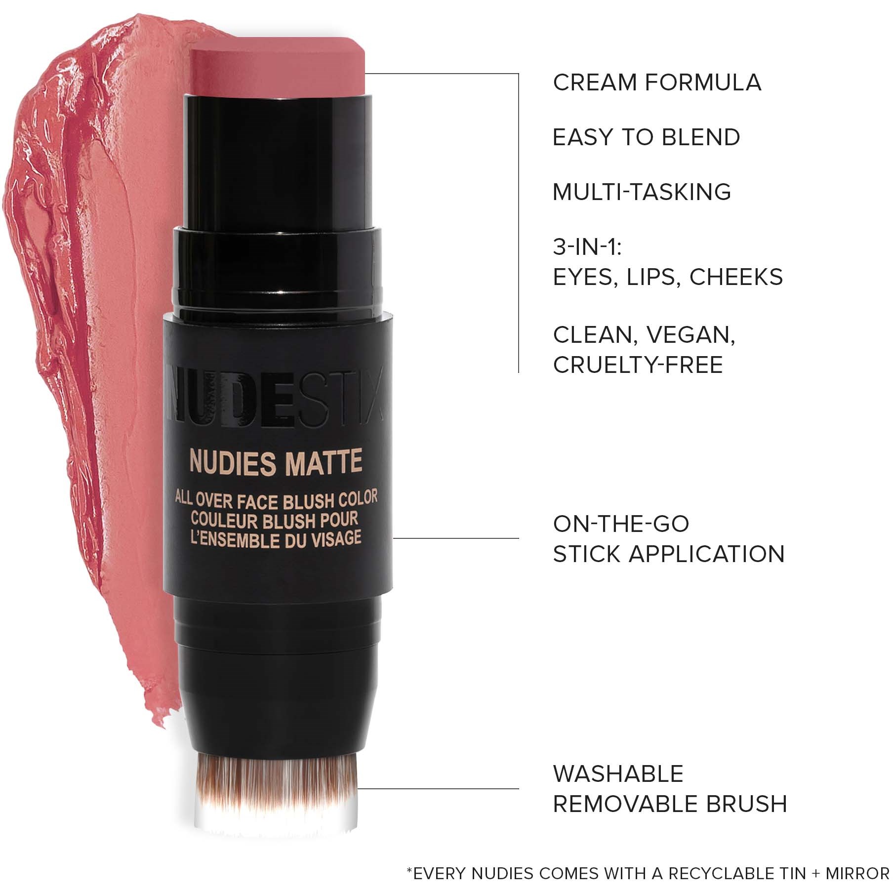 Nudestix Nudies Matte Blush Cherie (obrázok 4)