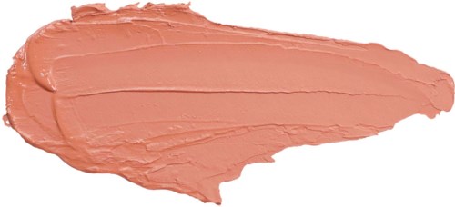 Ein pfirsichfarbener Creme- oder Make-up-Zug mit glatten und texturierten Teilen.