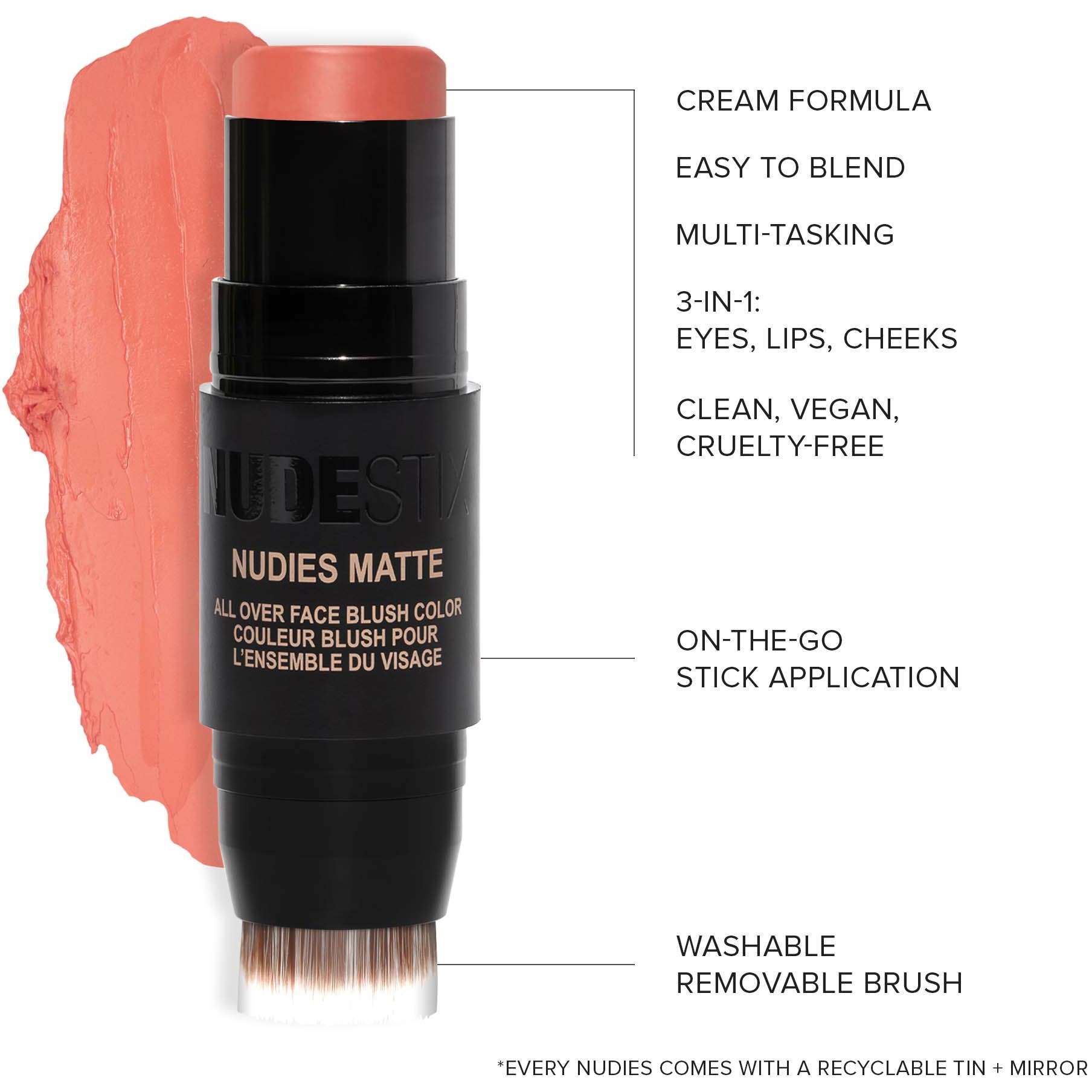 Nudestix Nudies Matte Blush Nude Peach (obrázok 5)