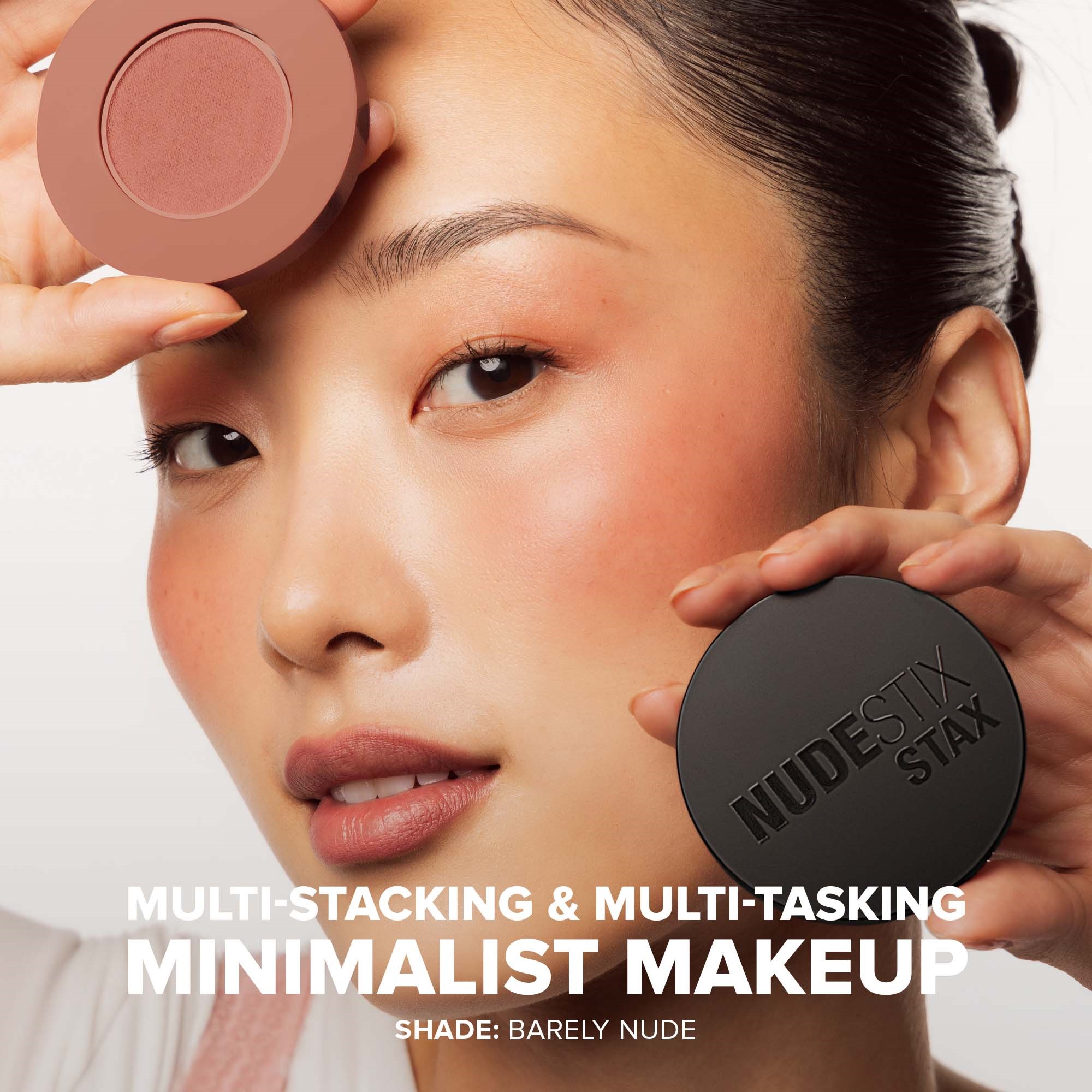 Nudestix Stax All Over Color Blush Balm Barely Nude (obrázok 4)