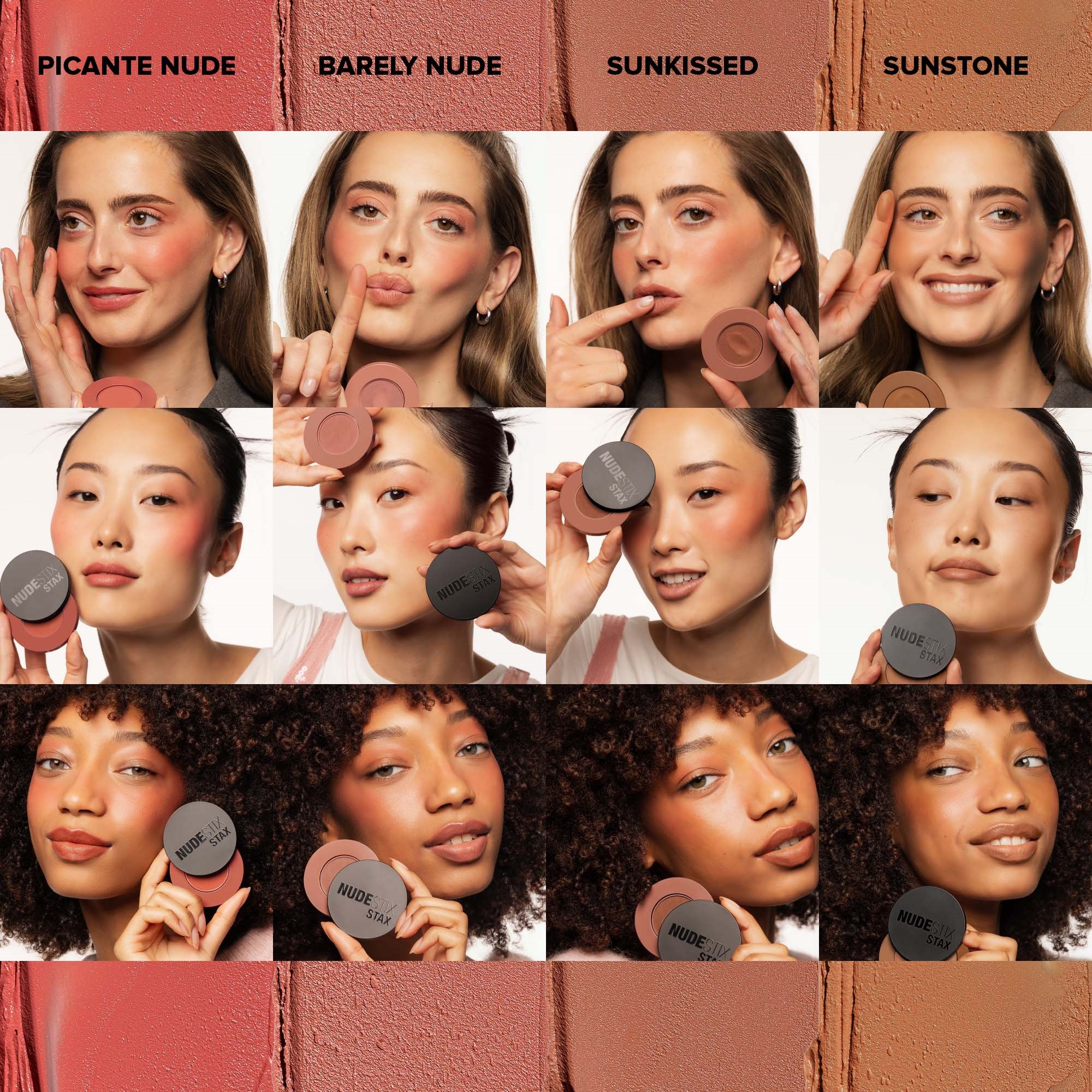 Nudestix Stax All Over Color Blush Balm Barely Nude (obrázok 6)