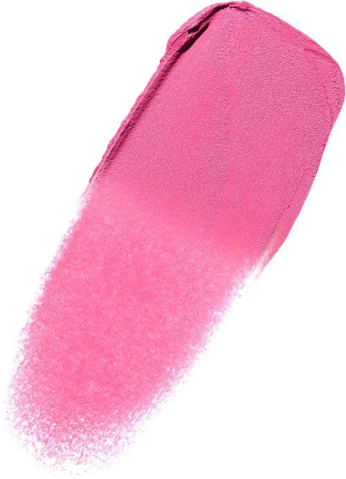 Ein rosa Make-up Rouge mit weicher, pudriger Textur, teilweise verblendet.