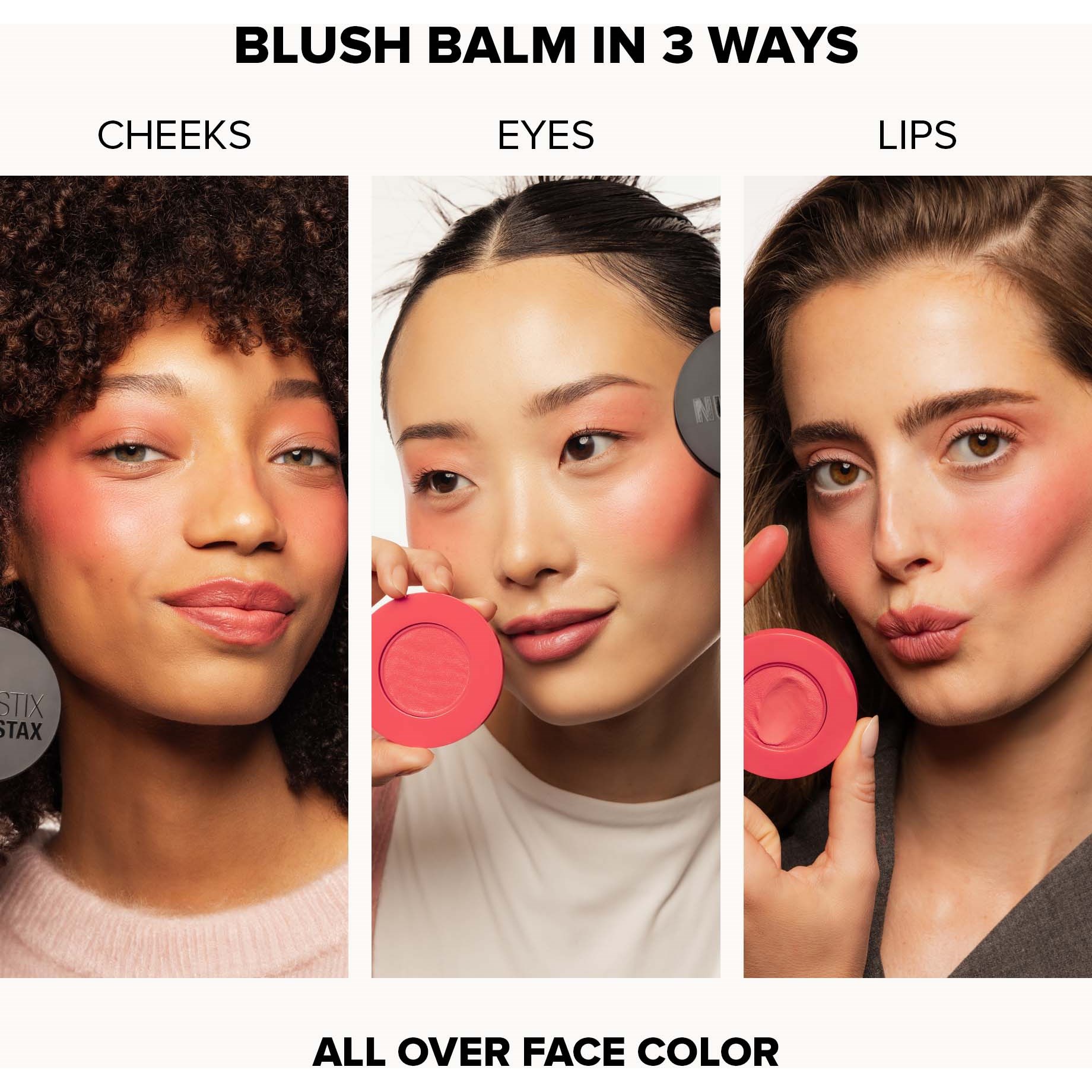 Nudestix Stax All Over Color Blush Balm Melon Sugar (obrázok 5)