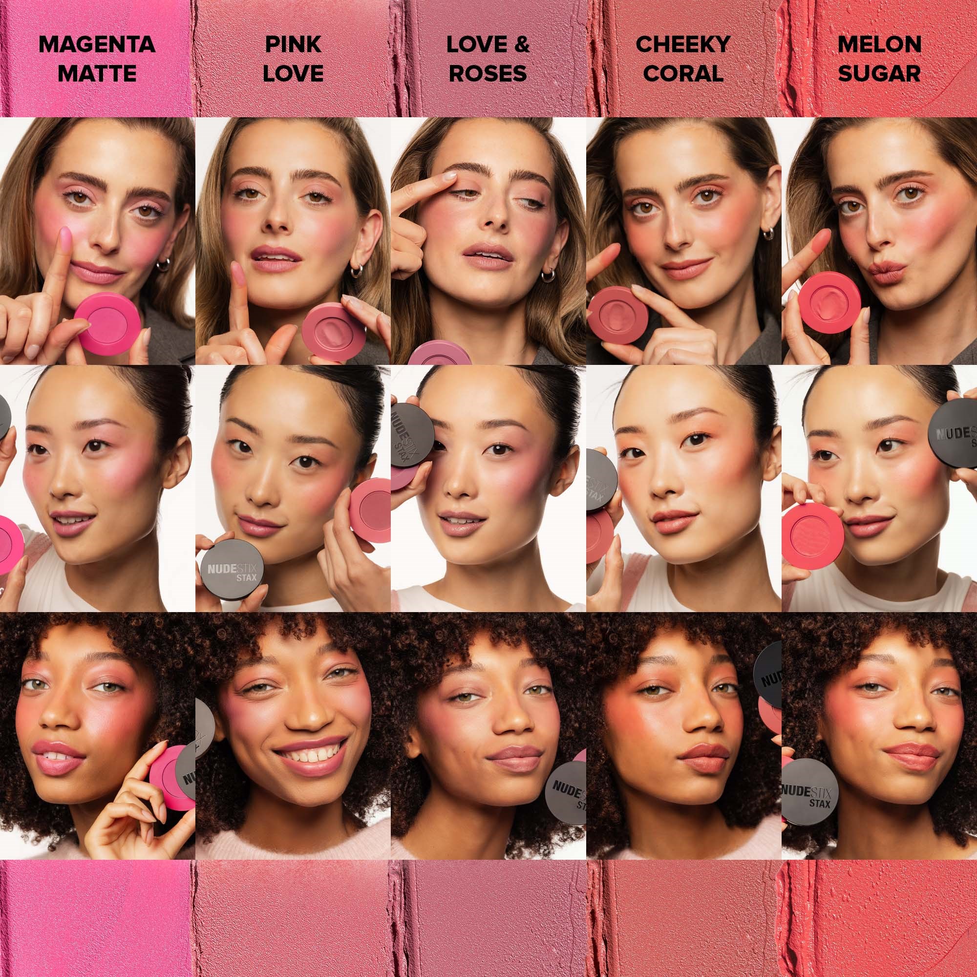 Nudestix Stax All Over Color Blush Balm Melon Sugar (obrázok 6)