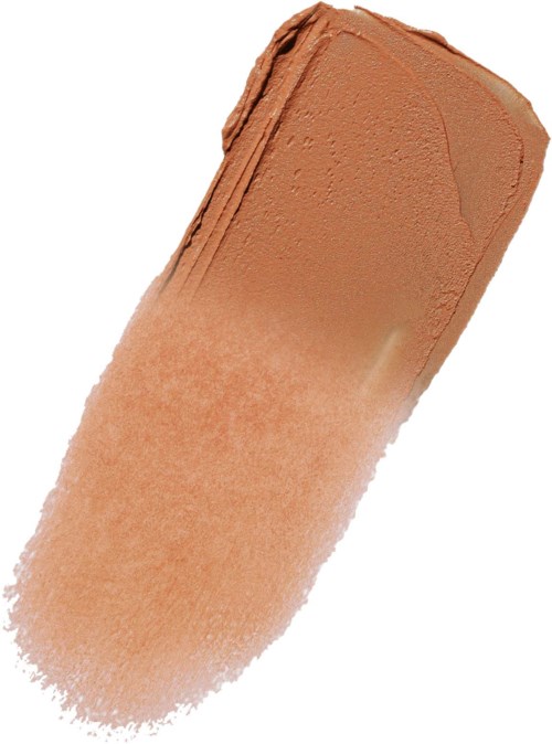 Beige-meikkitikku, jonka kärki on pyöreä ja vinossa ja pinnalta sileä.