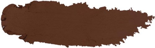 Ein brauner Pinselstrich auf schwarzem Hintergrund, sieht aus wie gemalt oder verteilt Farbe.