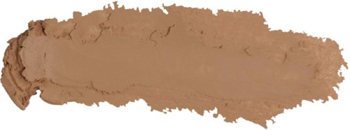 Ein Streifen brauner Make-up oder Gesichtsbeschreibung mit ungleichmäßigem Rand.