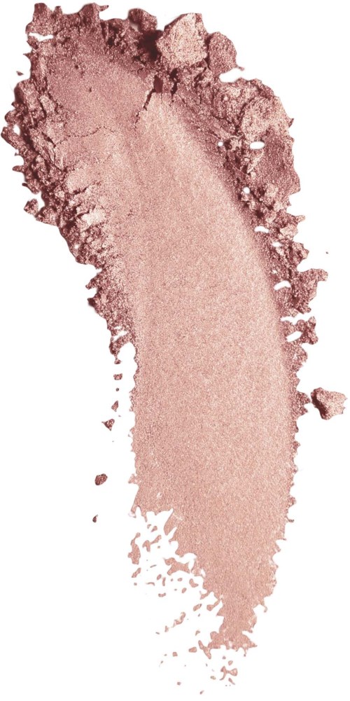 Et rosa-beige pulver spredt ujevnt i en lang, smal form med grove kanter.