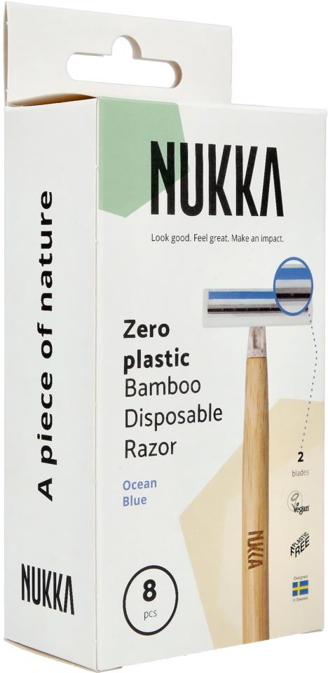 Nukka Disposable Razor Bamboo Ocean Blue 8-Pack