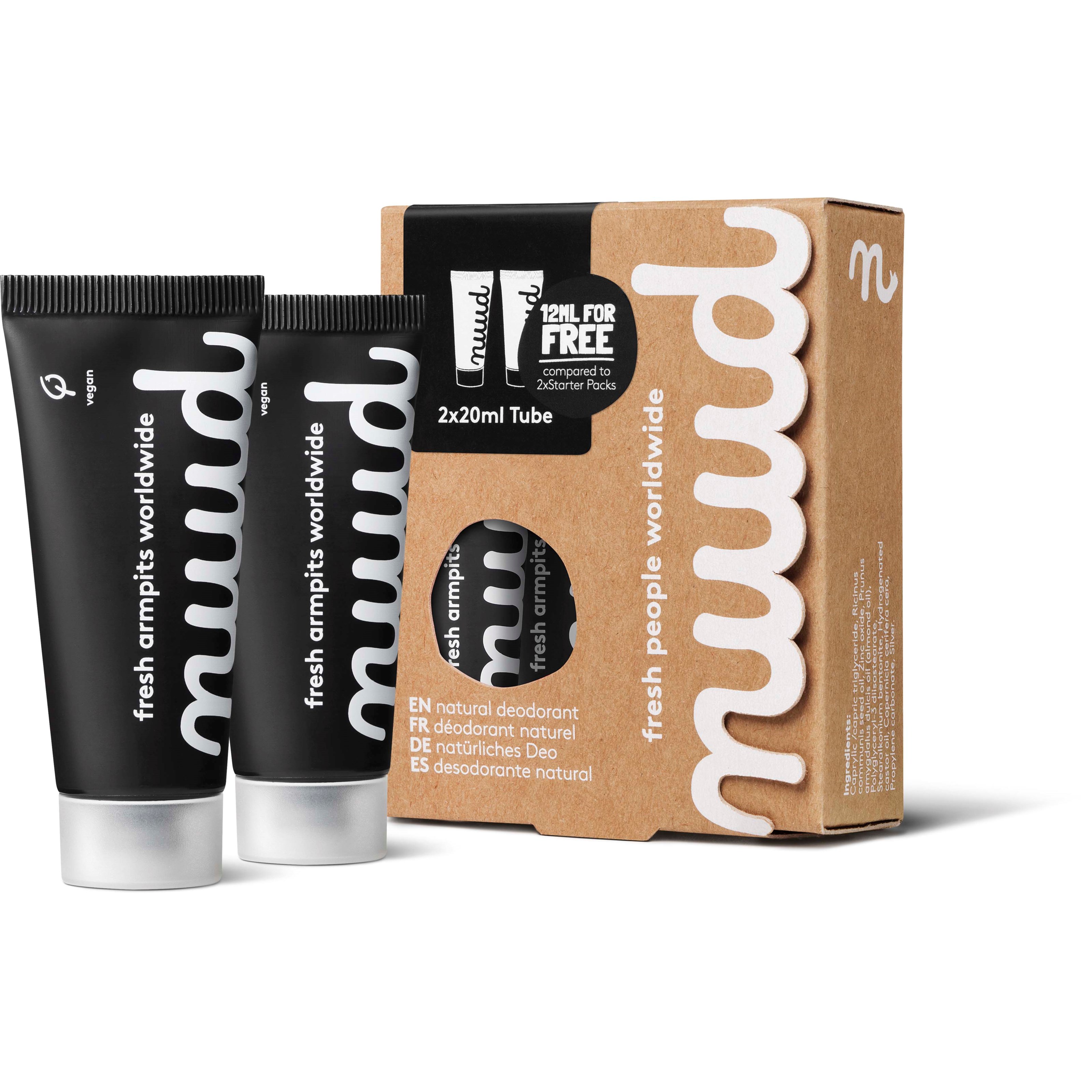 nuud Natural Deodorant Smarter Pack Black