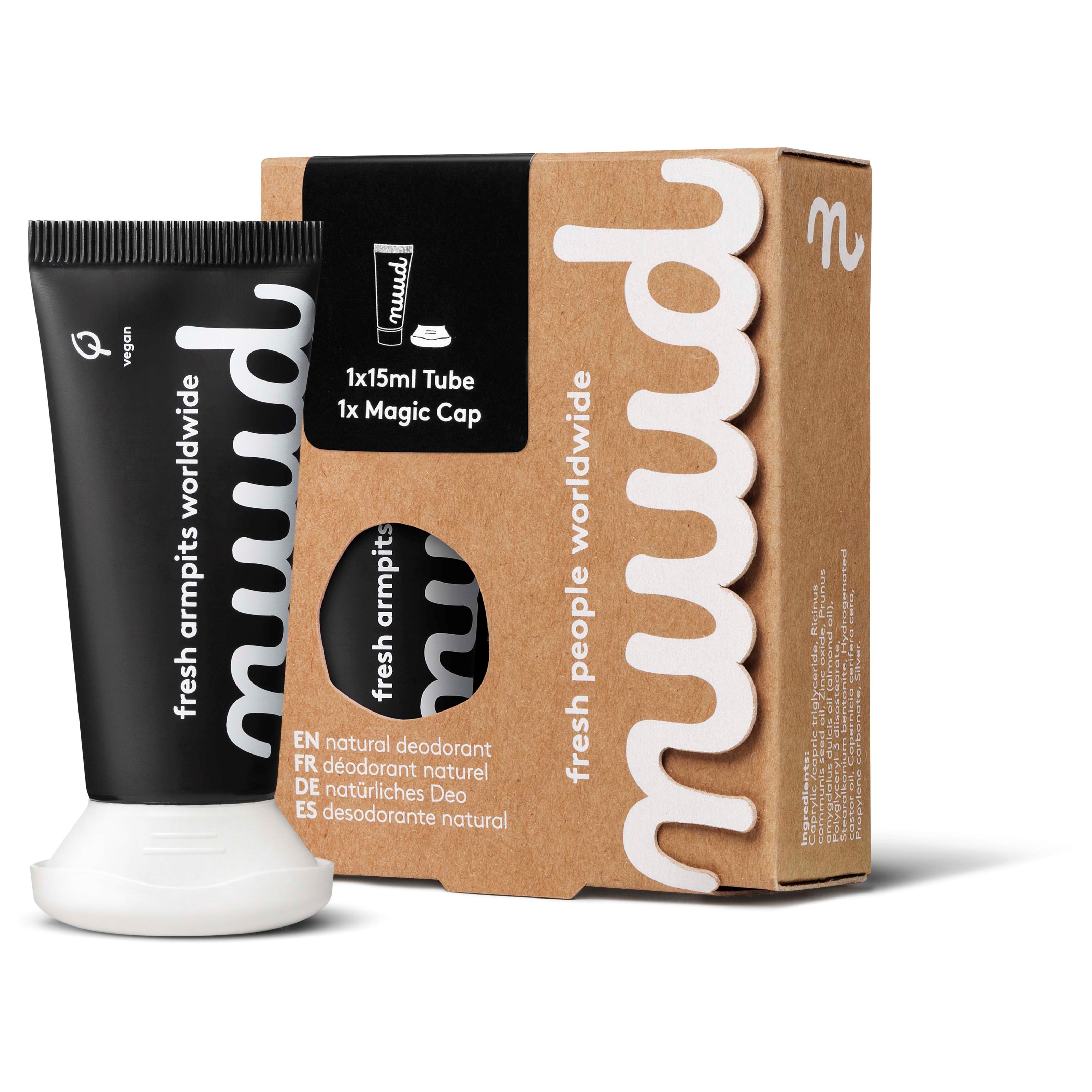 nuud Natural Deodorant Starter Pack incl. Magic Cap Black