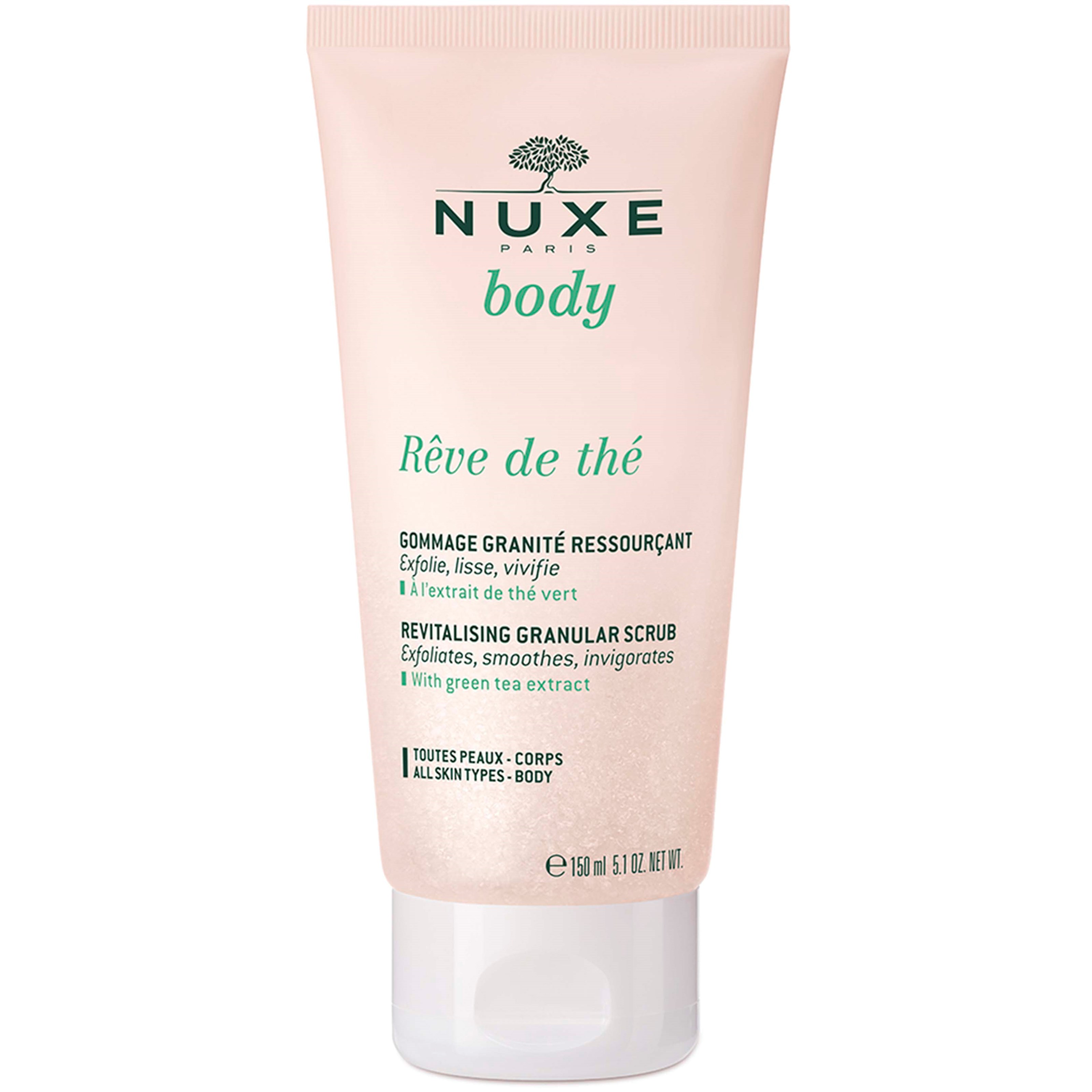 Фото - Засіб для очищення обличчя і тіла Nuxe Rêve de thé Revitalising Granular Scrub 150 ml 