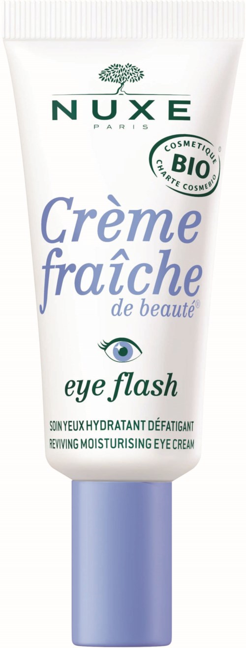 Fuktighetsgivende øyekrem med naturlige ingredienser, ment for å hydrere og redusere hevelse rundt øynene.