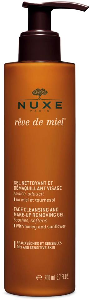 NUXE rêve de miel Face Cleansing and Make-Up Removing Gel 200 ml