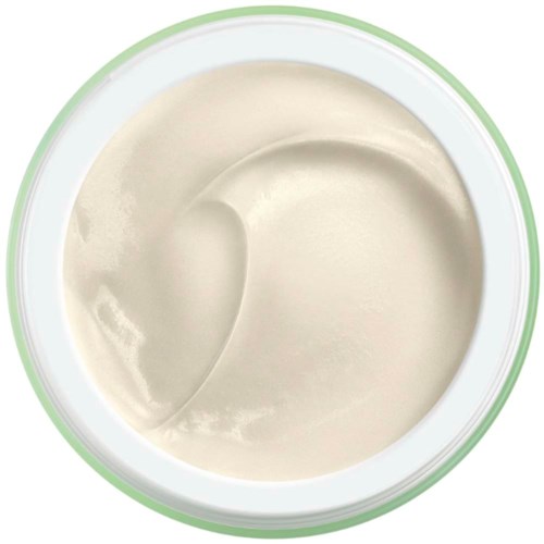 En skål med kremet, hvit yoghurt inni, med jevn overflate.