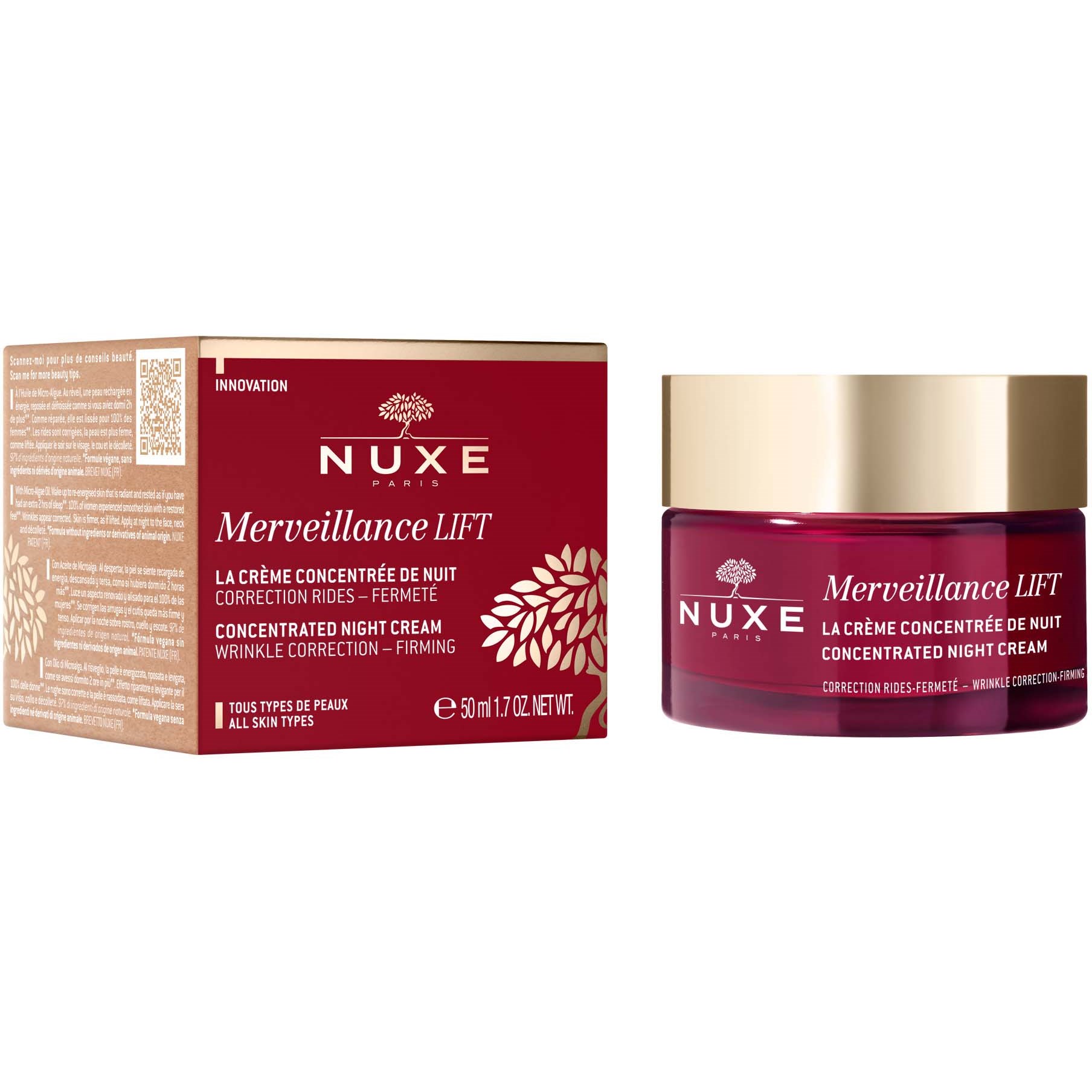 Alternativ bild 1 för Nuxe Merveillance LIFT Concentrated Night Cream 50 ml
