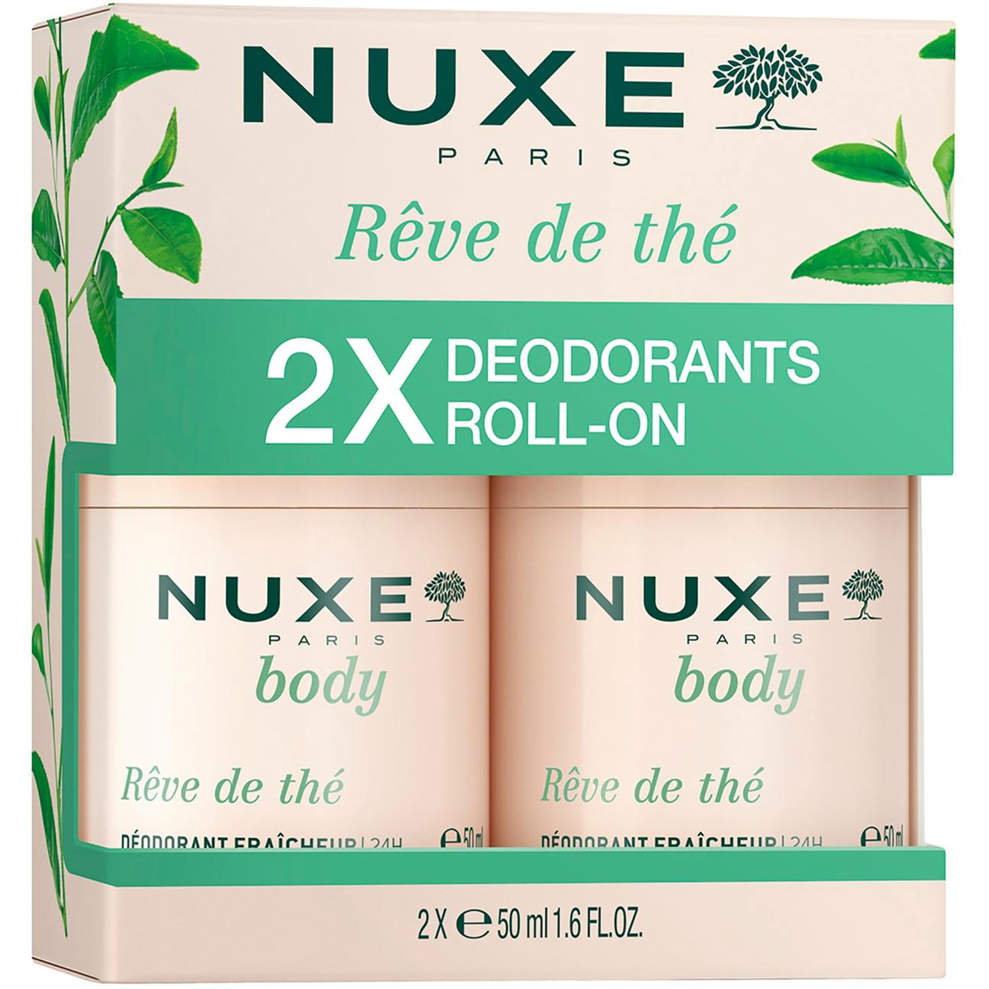 Nuxe Rêve de Thê Deodorant Roll-on Duopack 100 ml
