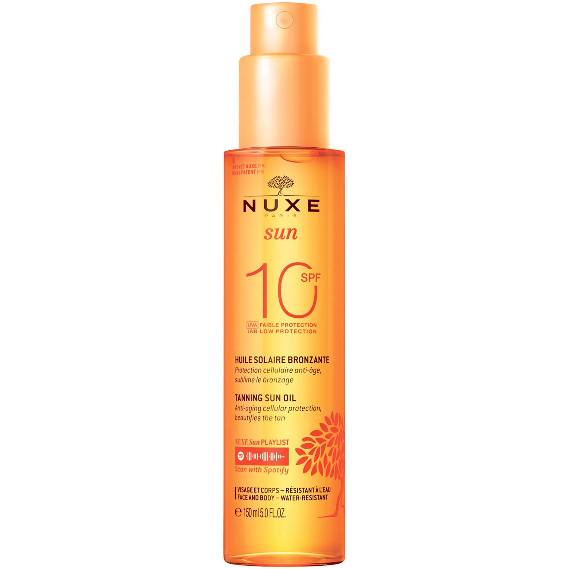 Nuxe Sun Tanning Oil Low Protection SPF10 billede