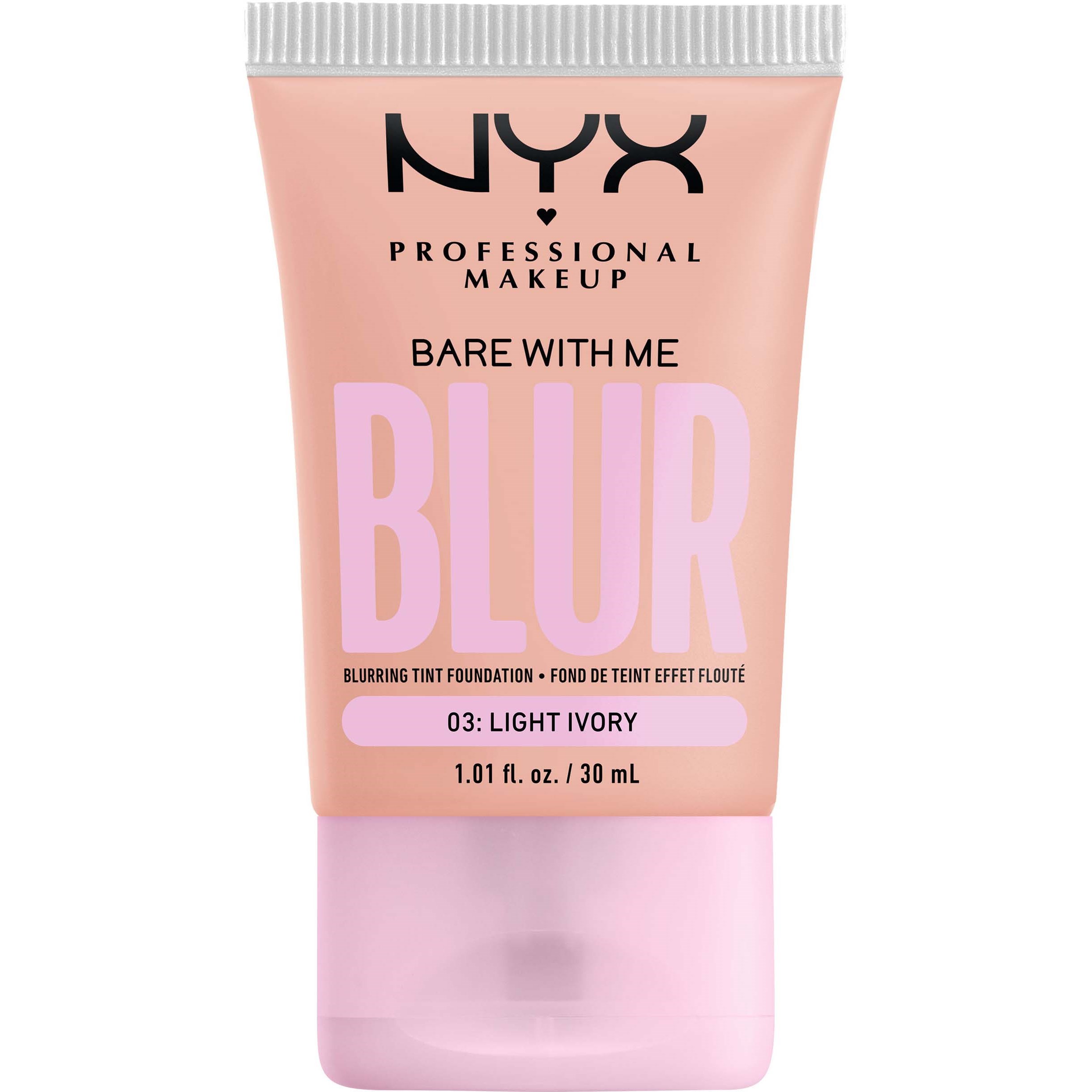 Läs mer om NYX PROFESSIONAL MAKEUP Bare With Me Blur Tint Foundation 03 Light Ivo