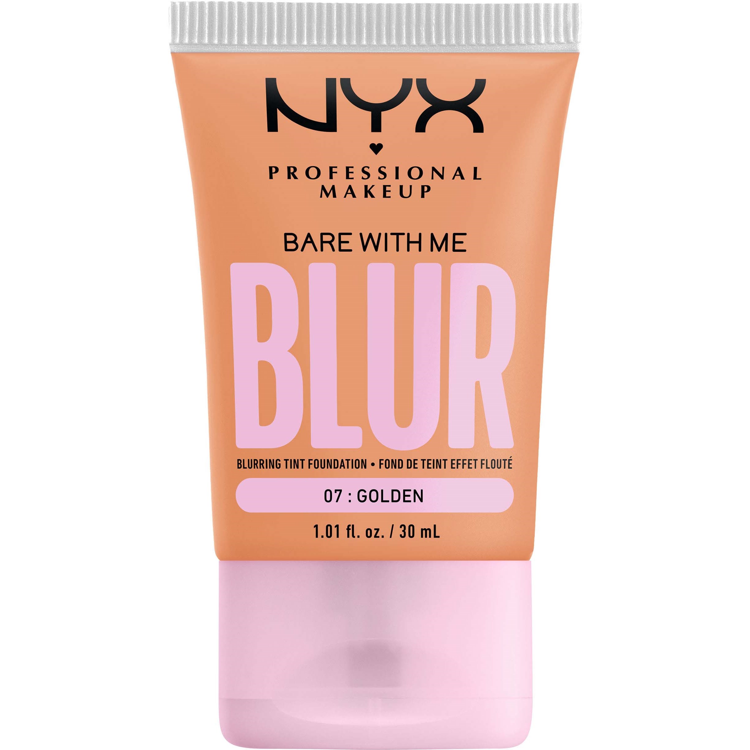 Läs mer om NYX PROFESSIONAL MAKEUP Bare With Me Blur Tint Foundation 07 Golden