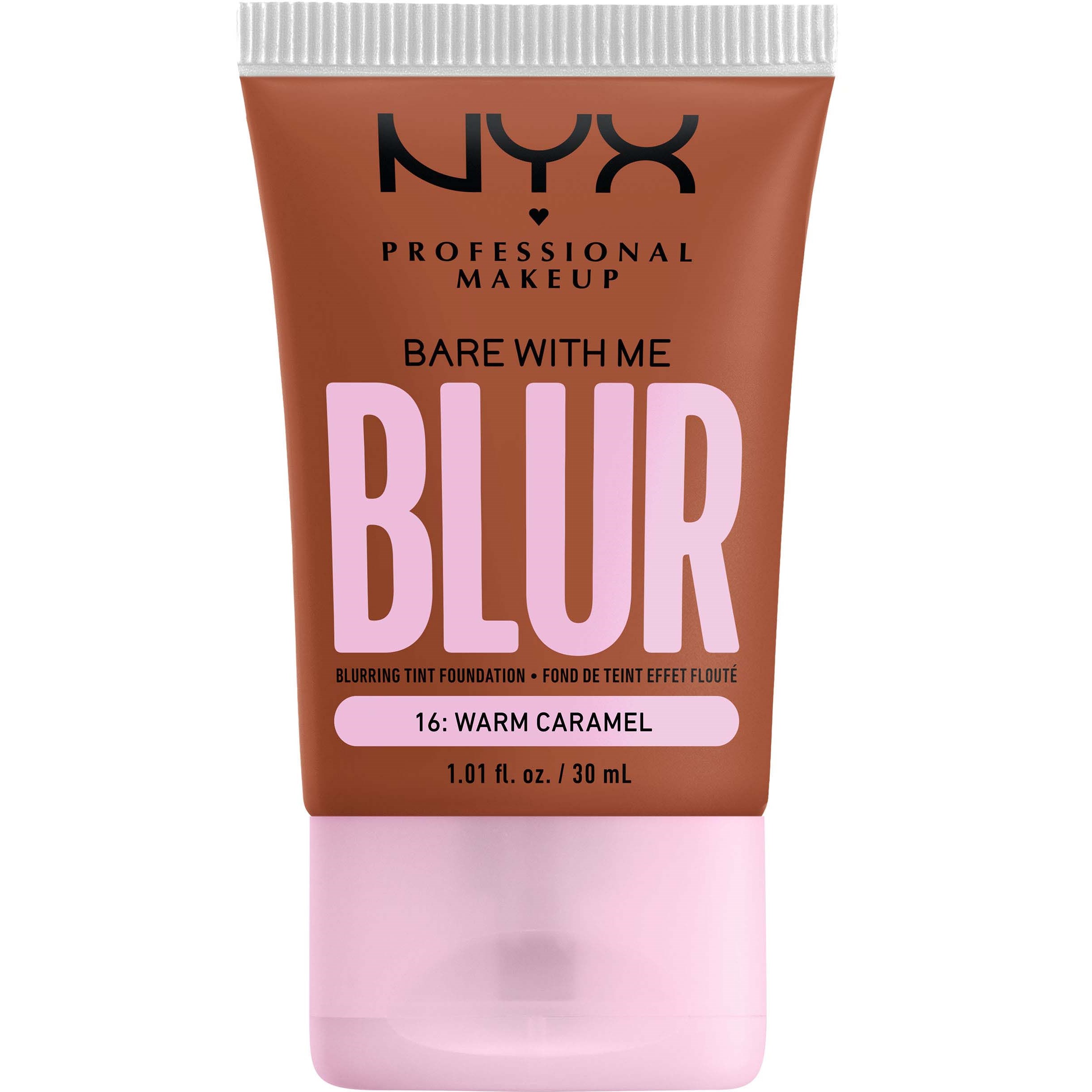Läs mer om NYX PROFESSIONAL MAKEUP Bare With Me Blur Tint Foundation 16 Warm Cara
