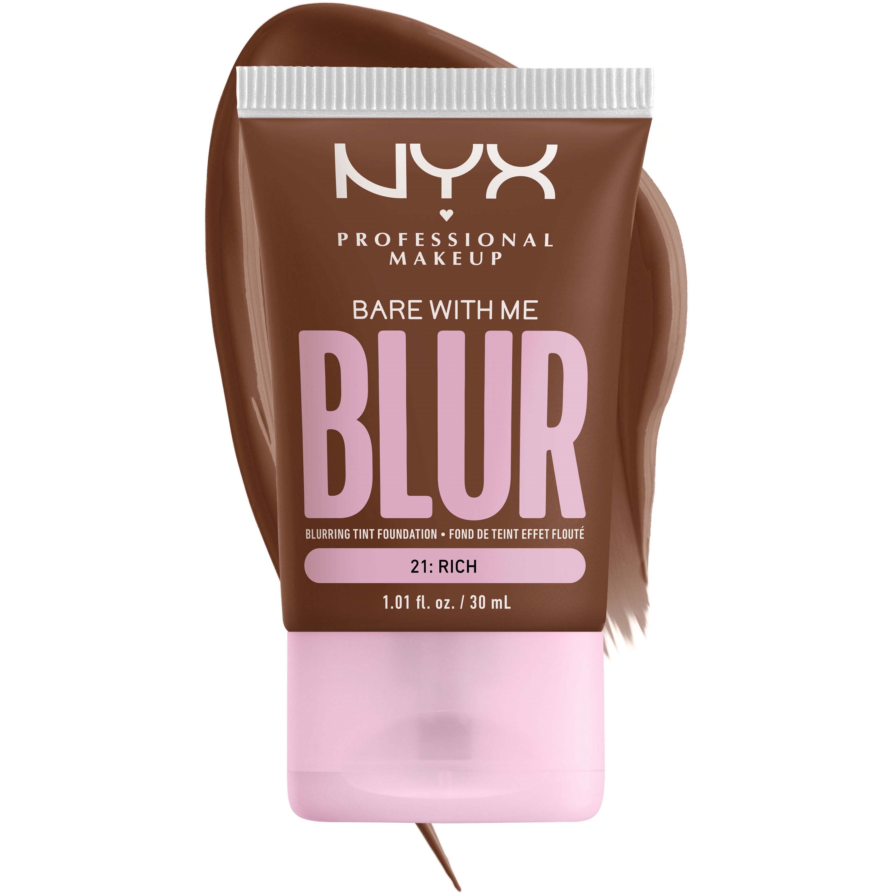 NYX PROFESSIONAL MAKEUP Bare With Me Blur Tint Foundation 21 Rich - Po (obrázok 3)