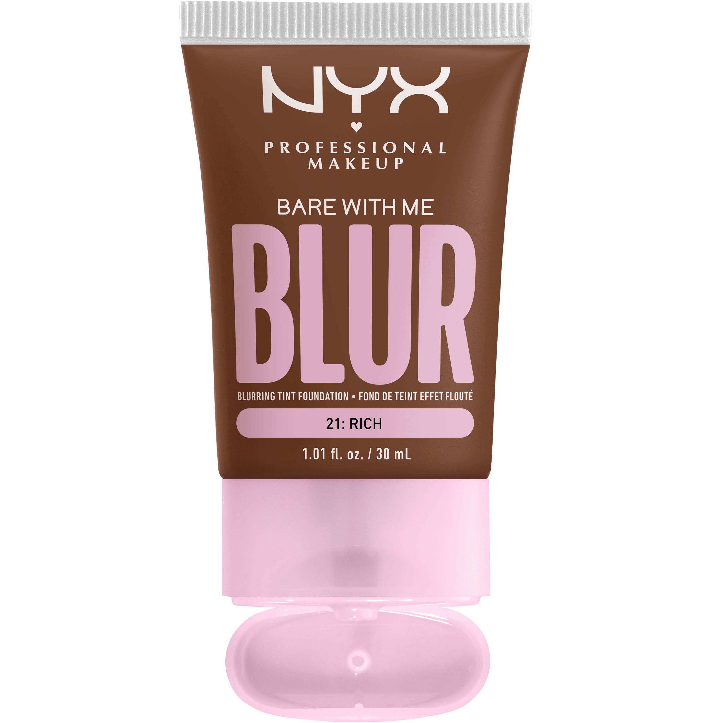 NYX PROFESSIONAL MAKEUP Bare With Me Blur Tint Foundation 21 Rich - Po (obrázok 4)