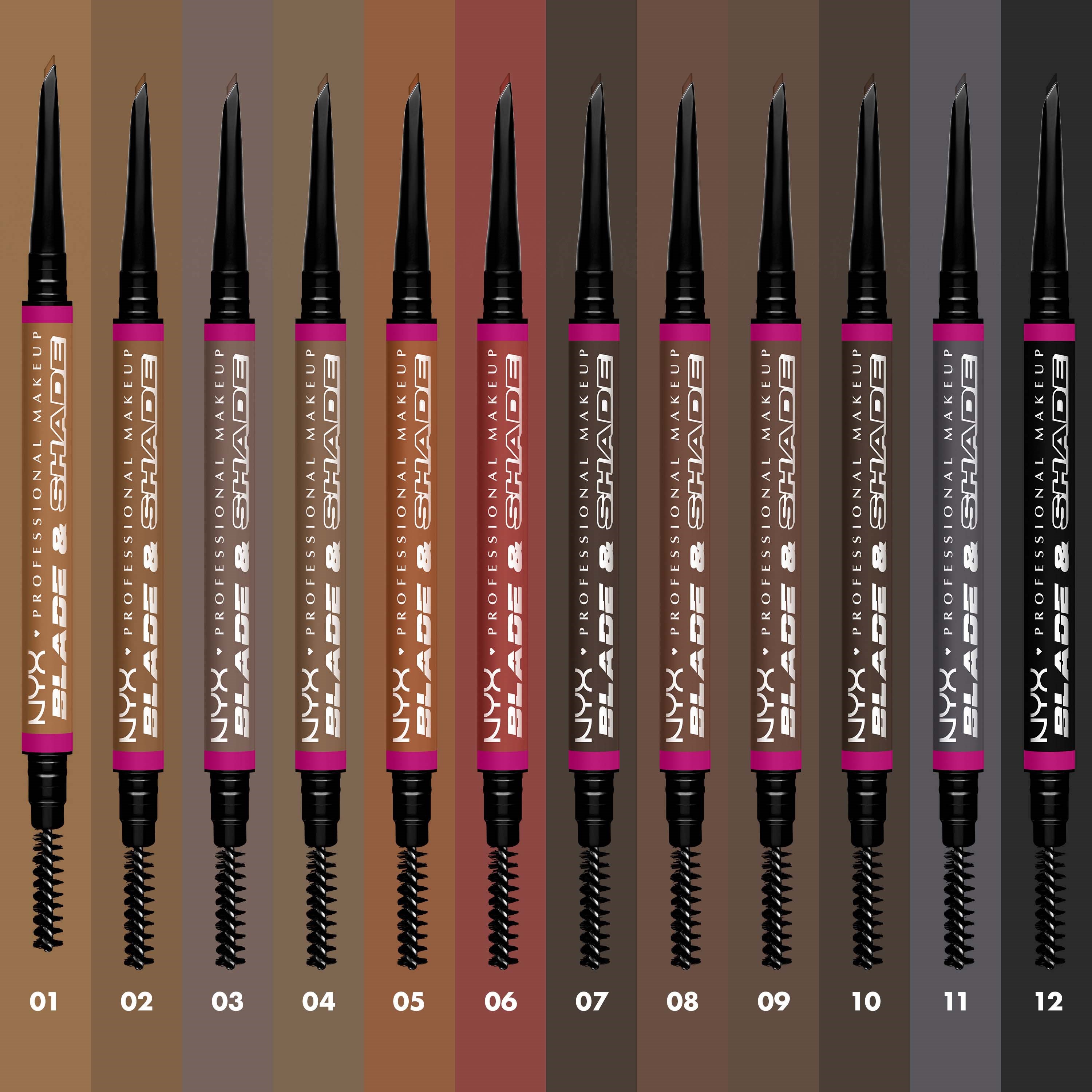 NYX PROFESSIONAL MAKEUP Blade & Shade Brow Pencil 01 Ash Blonde (obrázok 9)