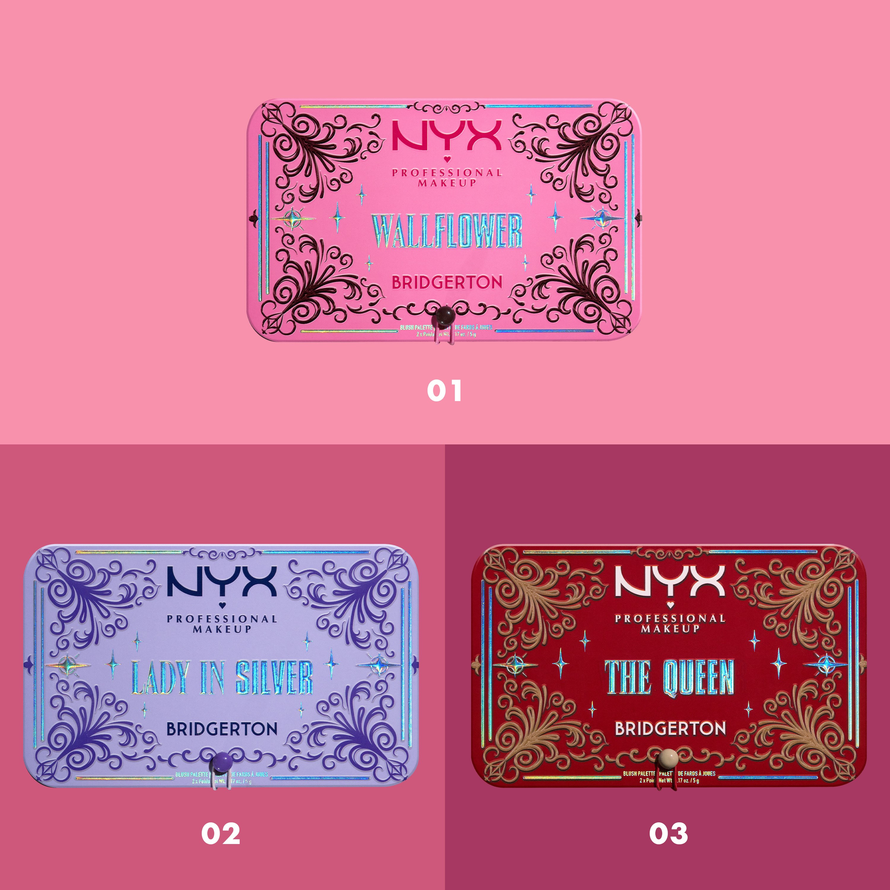 NYX PROFESSIONAL MAKEUP Bridgerton Royal Blush Palette 3 The Queen (obrázok 4)