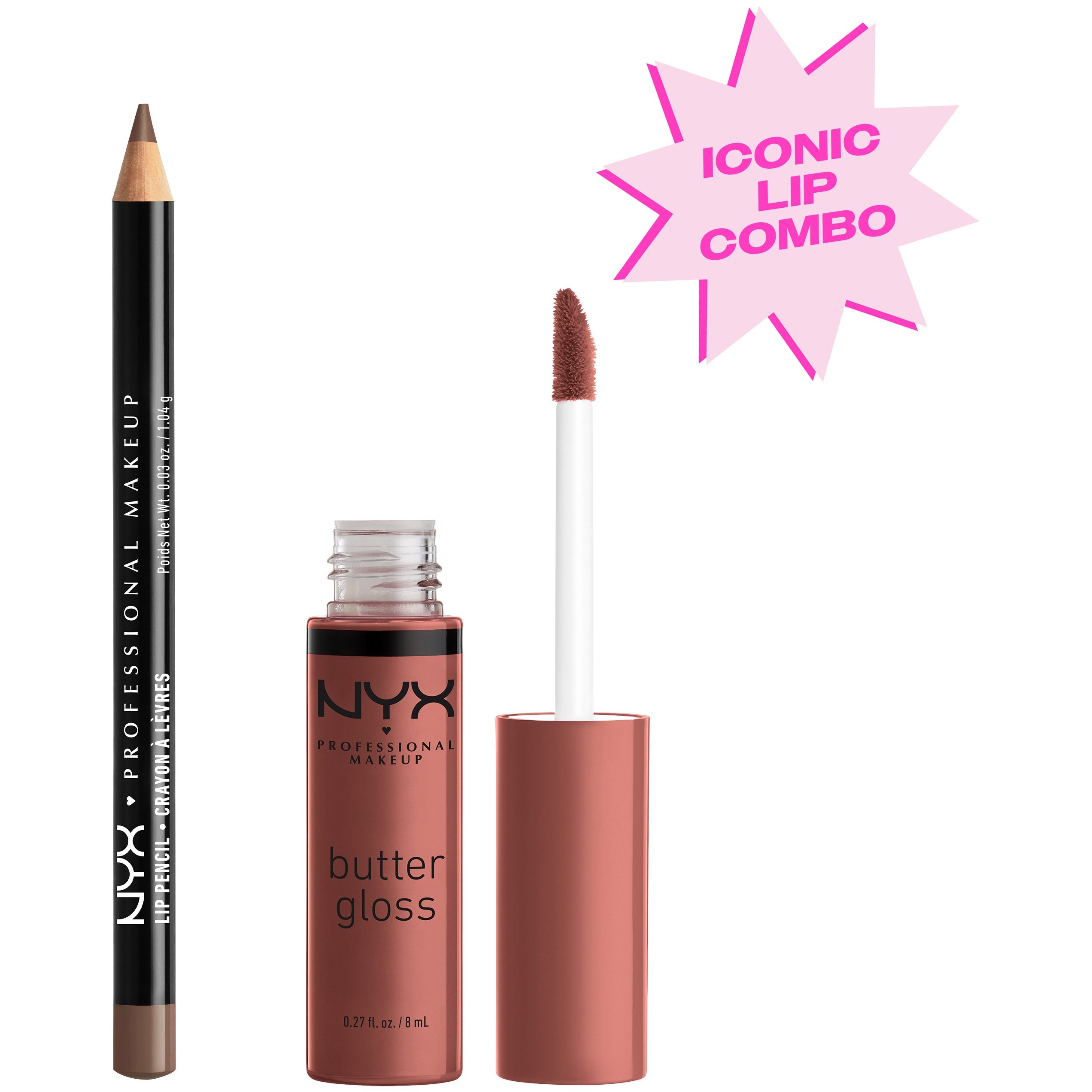 NYX PROFESSIONAL MAKEUP Butter Special Lip Combo 820 Espresso + 16 Praline