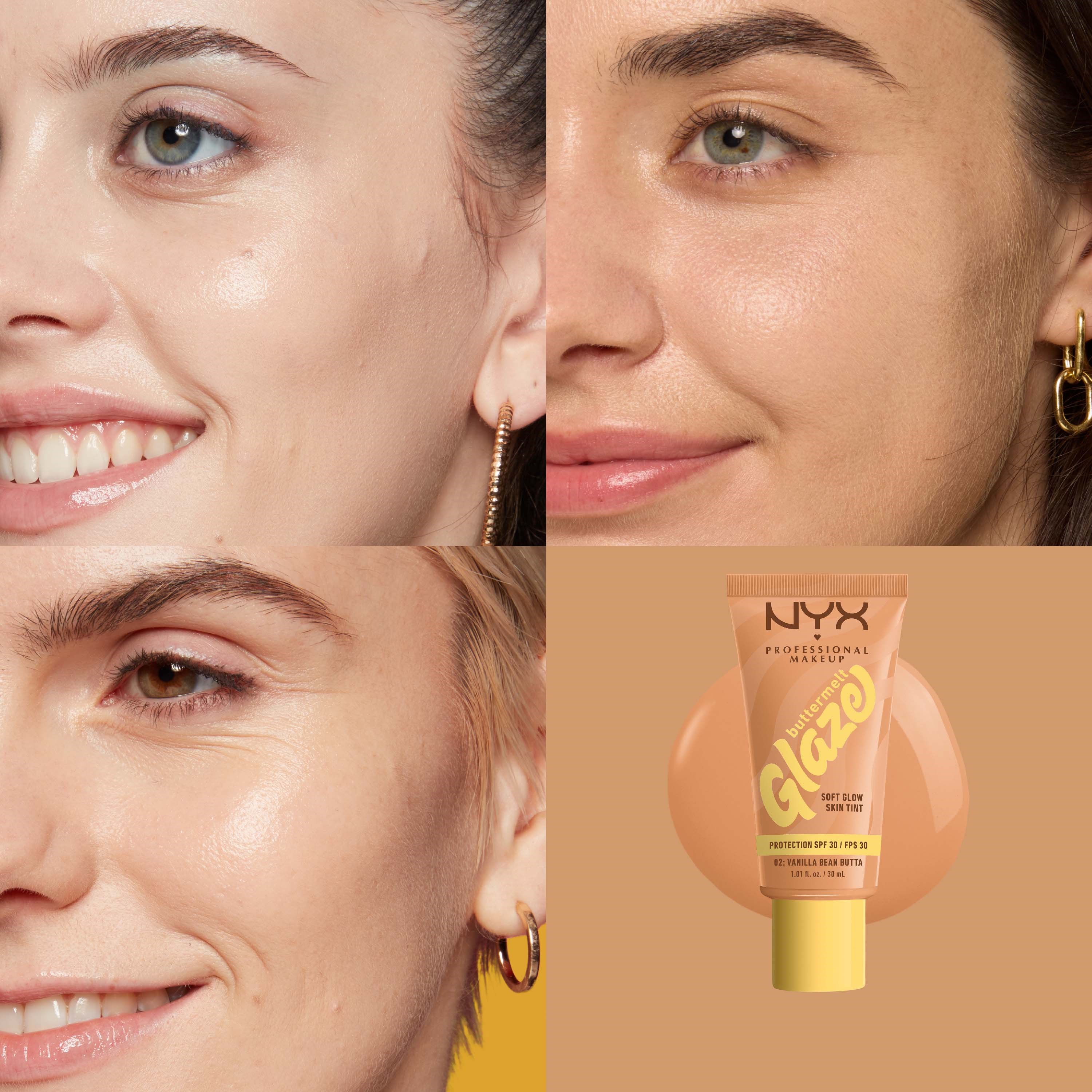 NYX PROFESSIONAL MAKEUP Buttermelt Glaze Skin Tint 02 Vanilla Bean But (obrázok 3)