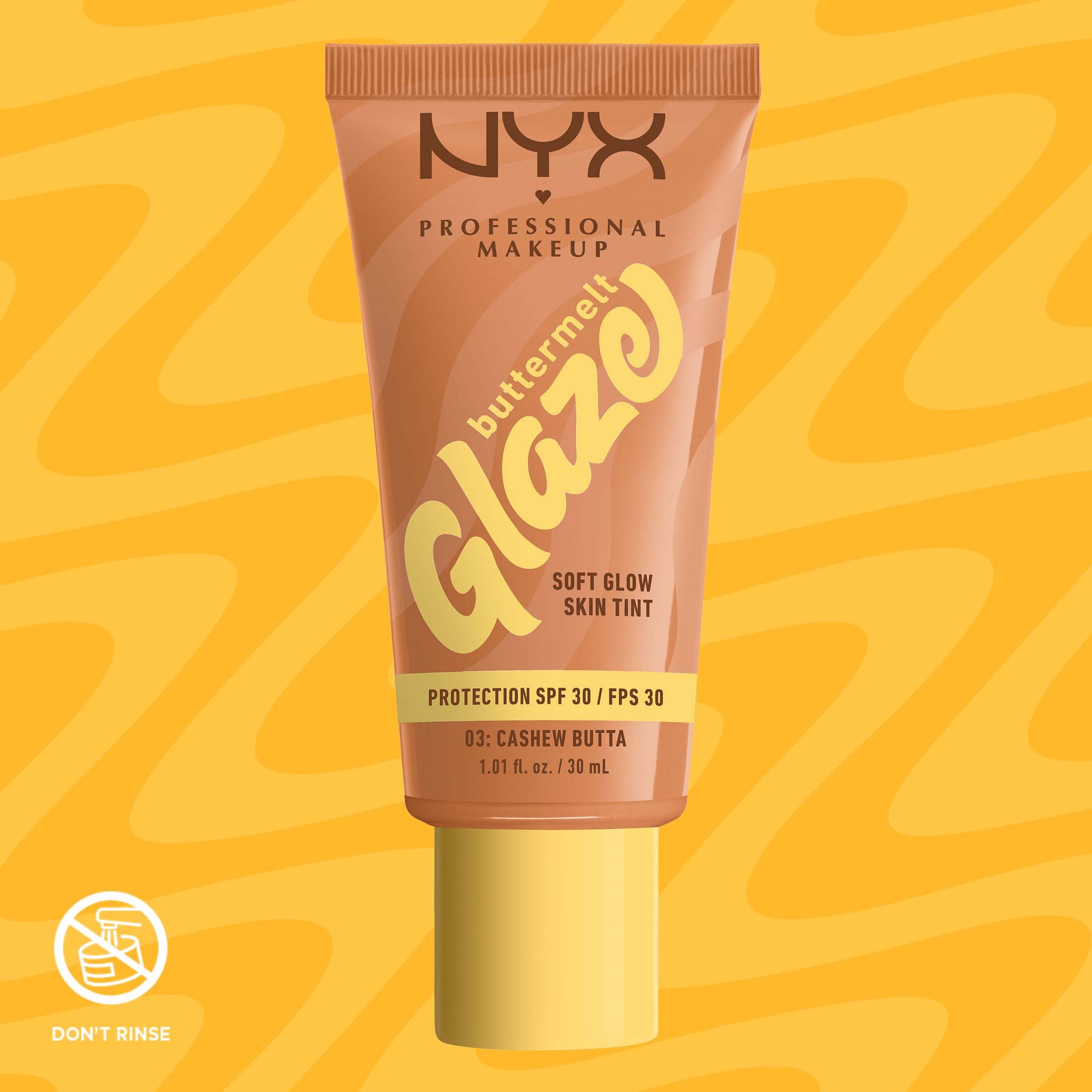 NYX PROFESSIONAL MAKEUP Buttermelt Glaze Skin Tint 03 Cashew Butta (obrázok 8)