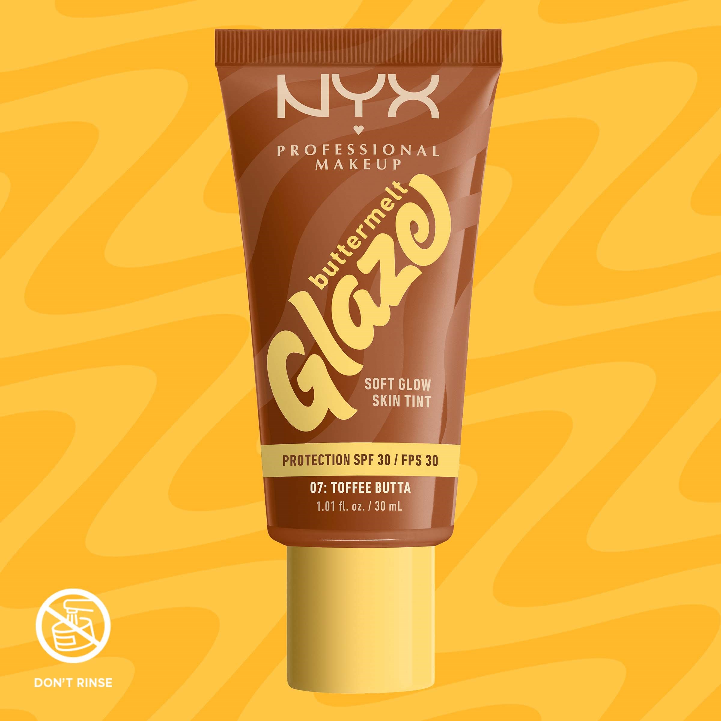 NYX PROFESSIONAL MAKEUP Buttermelt Glaze Skin Tint 07 Toffee Butta (obrázok 8)