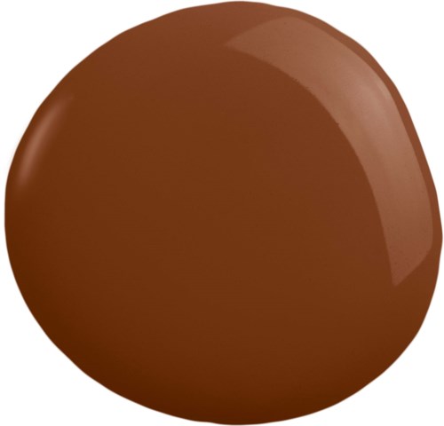 En rund sjokolade med glatt overflate.