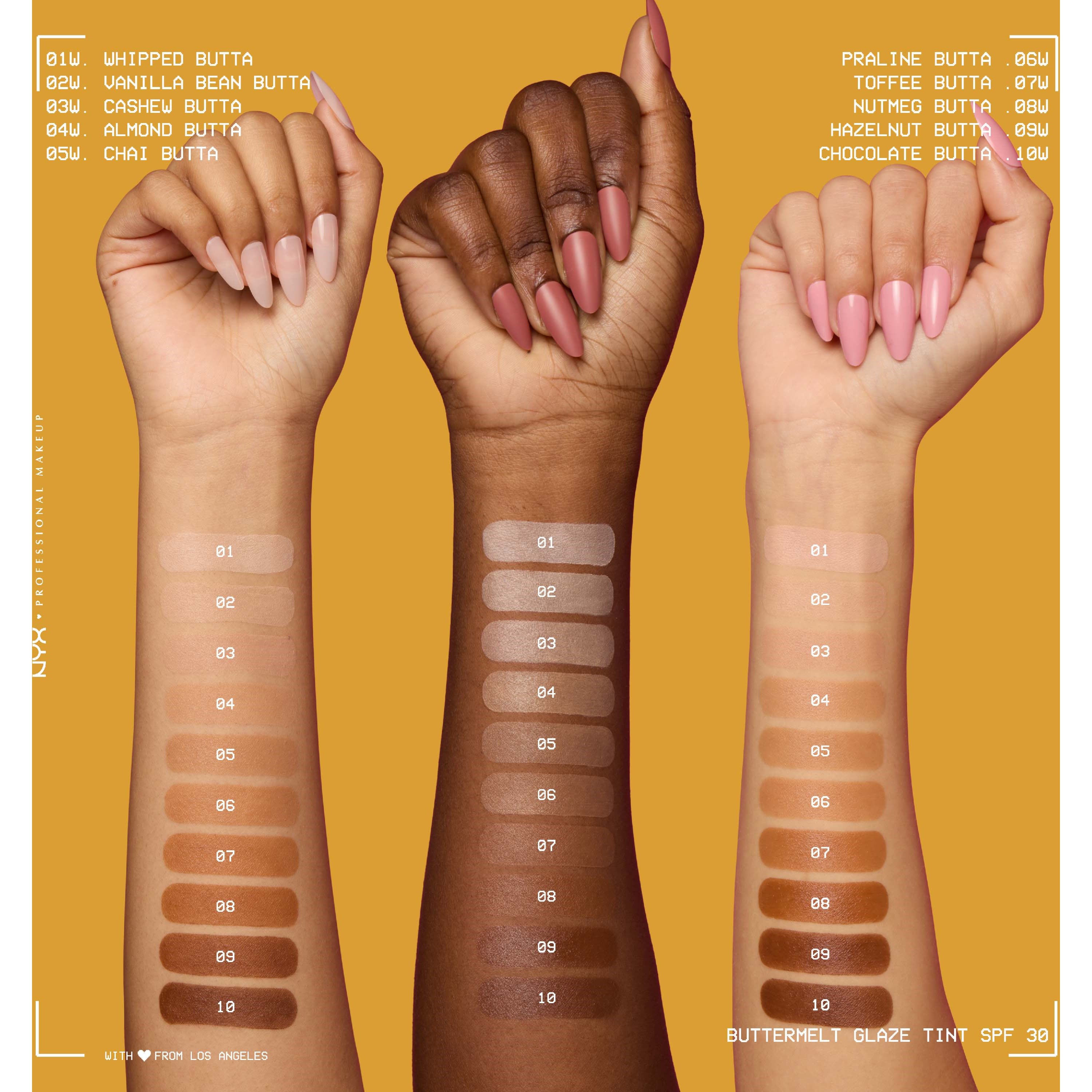 NYX PROFESSIONAL MAKEUP Buttermelt Glaze Skin Tint 09 Hazelnut Butta (obrázok 5)