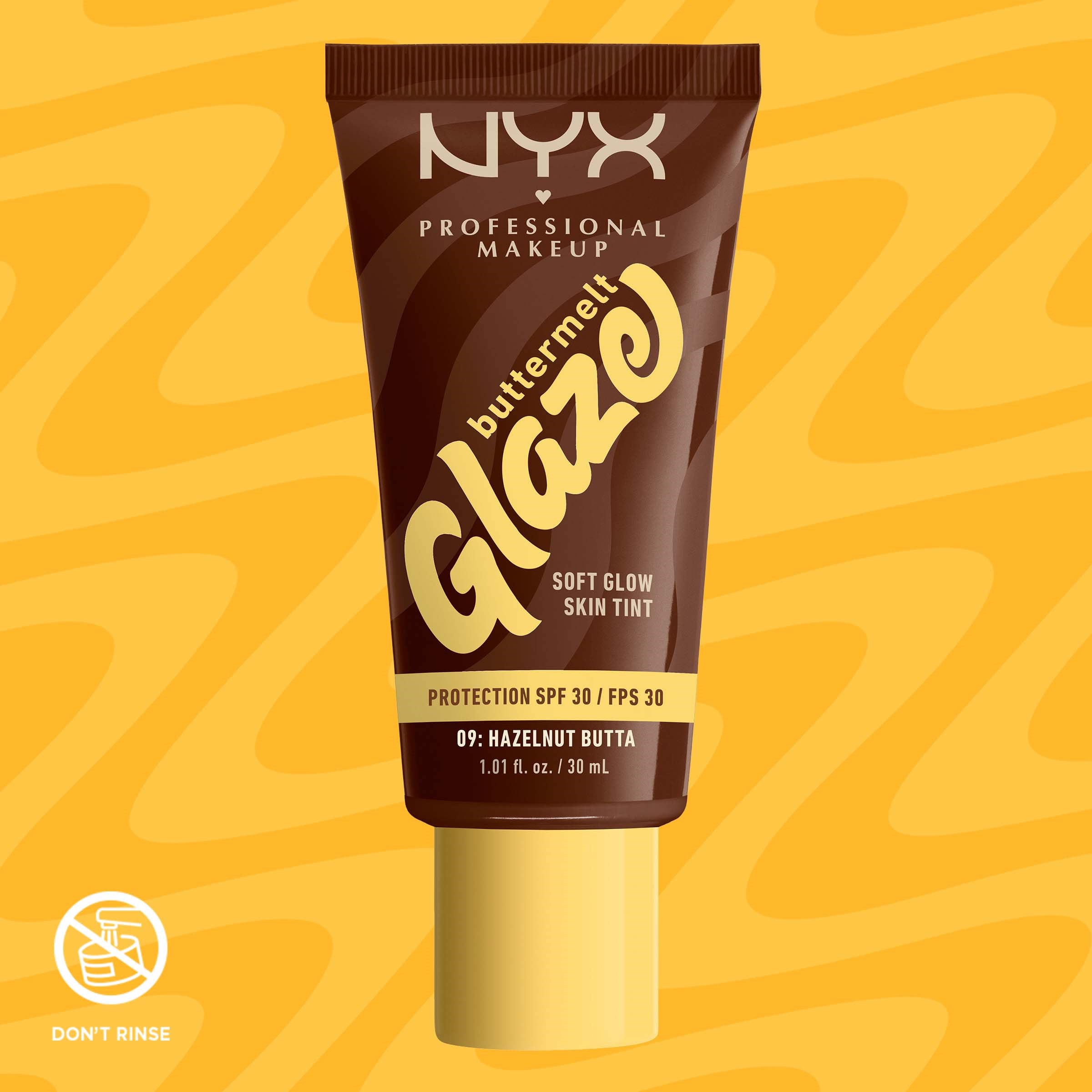 NYX PROFESSIONAL MAKEUP Buttermelt Glaze Skin Tint 09 Hazelnut Butta (obrázok 8)