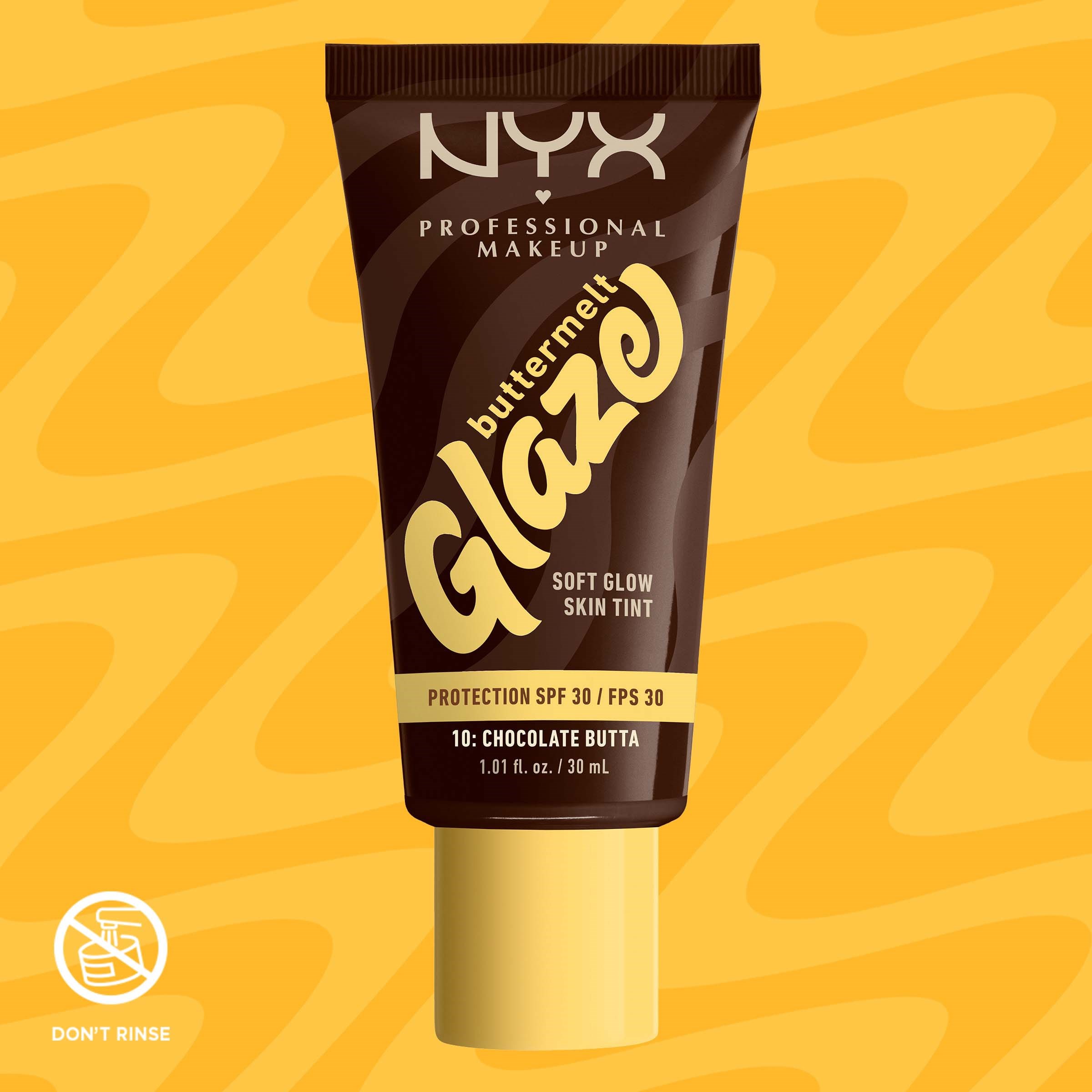 NYX PROFESSIONAL MAKEUP Buttermelt Glaze Skin Tint 10 Chocolate Butta (obrázok 8)