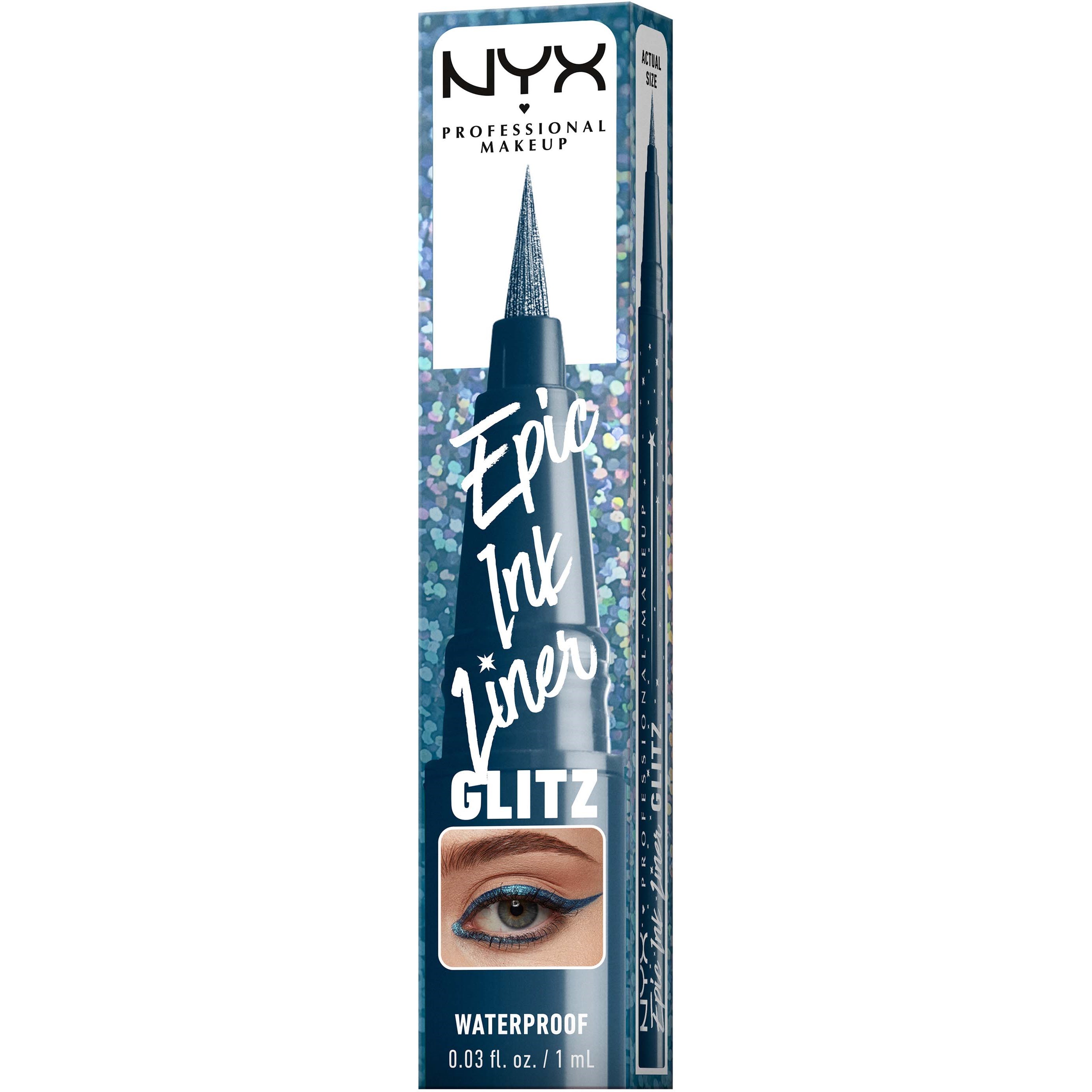 NYX PROFESSIONAL MAKEUP Epic Ink Liner Glitz Waterproof 05 Denim Dazzl (obrázok 9)