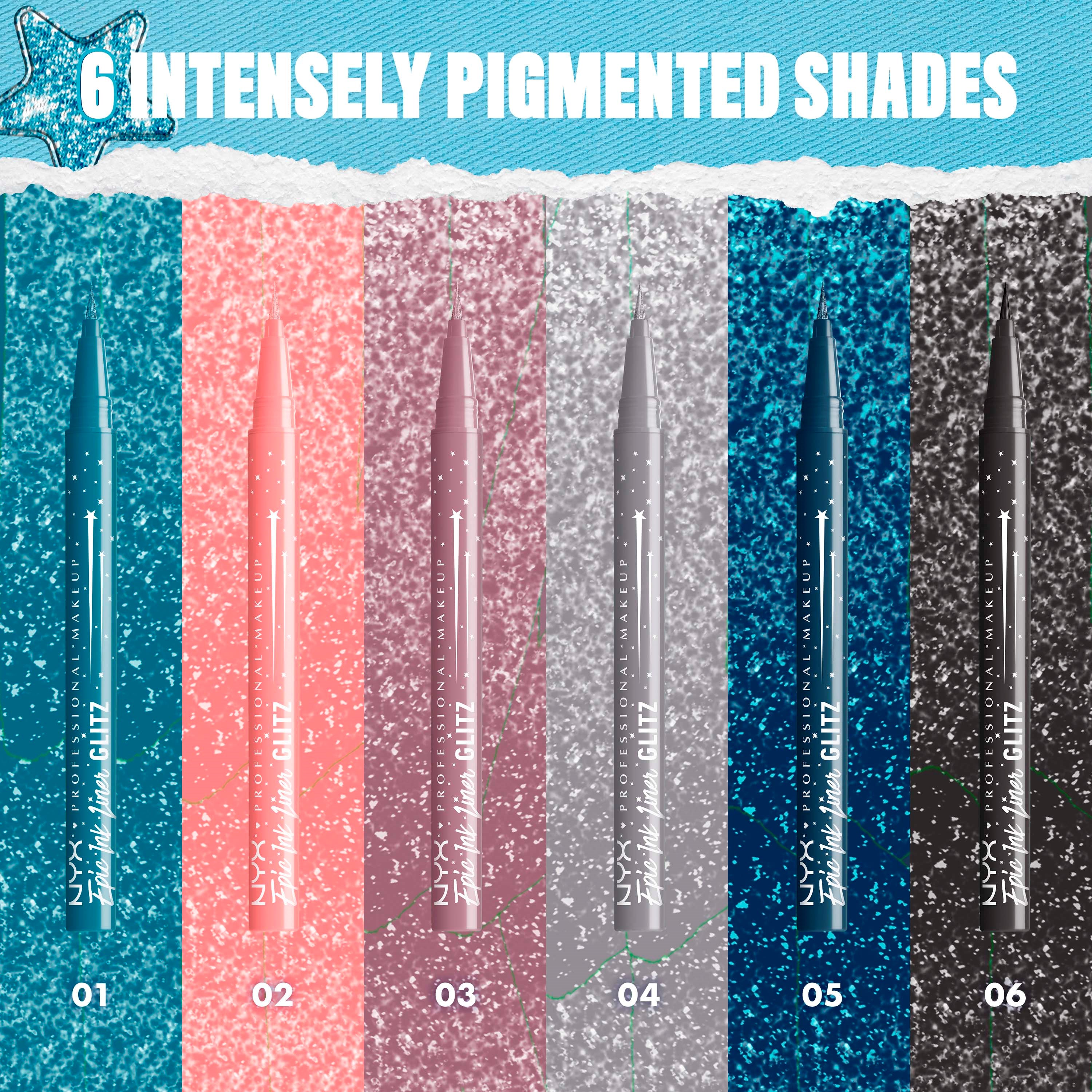 NYX PROFESSIONAL MAKEUP Epic Ink Liner Glitz Waterproof 06 Graphite Gl (obrázok 6)