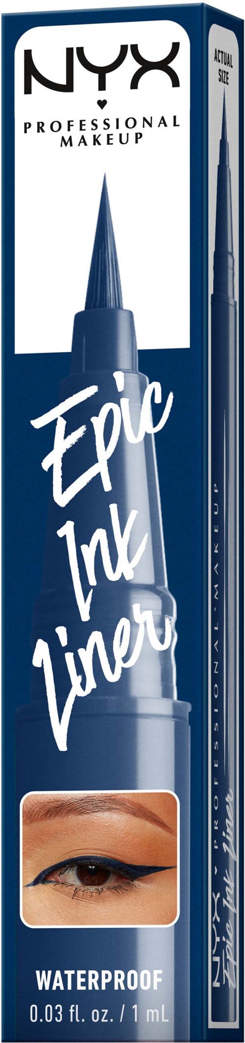 Подводка для глаз NYX Professional Makeup Epic Ink Liner фломастер, водостойкая, оттенок 10 Mid(night) Rise, 1 мл — фото 6