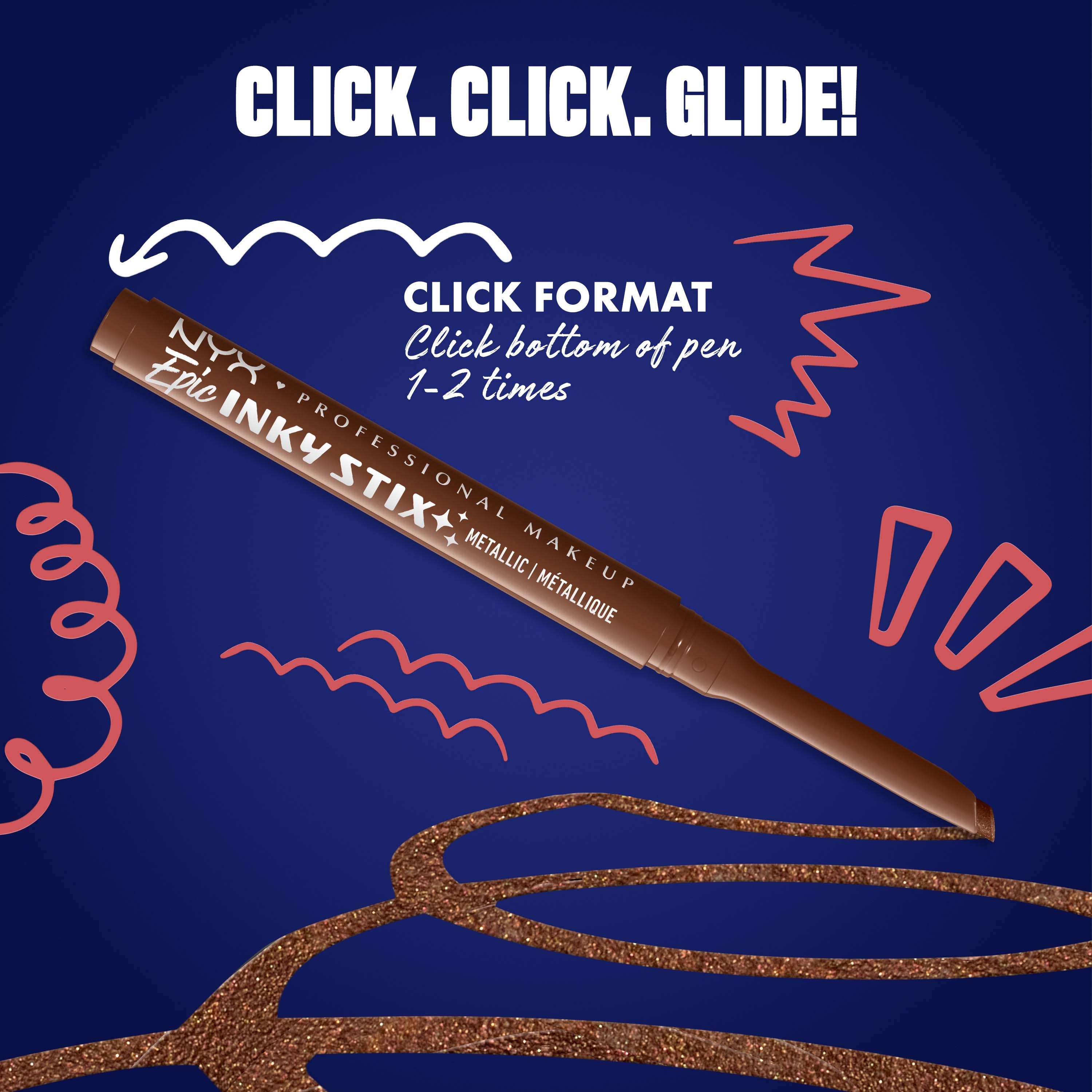NYX PROFESSIONAL MAKEUP Epic Inky Stix Eyeliner 03 Kinetic Copper (obrázok 7)