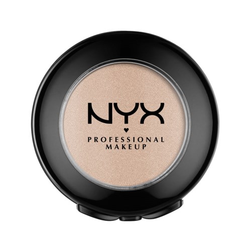 NYX Professional Makeup ögonskugga i en rund svart behållare med beige färg.